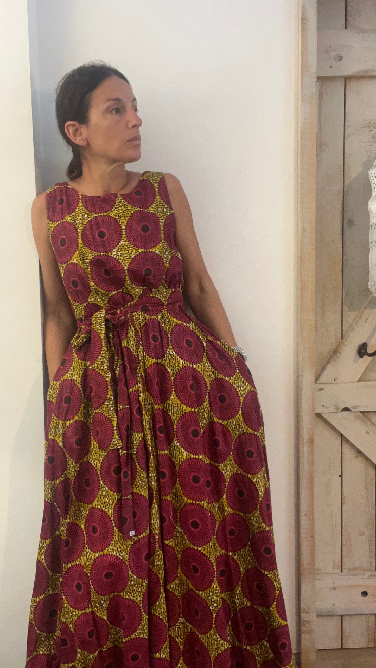 Abito in tessuto wax africano