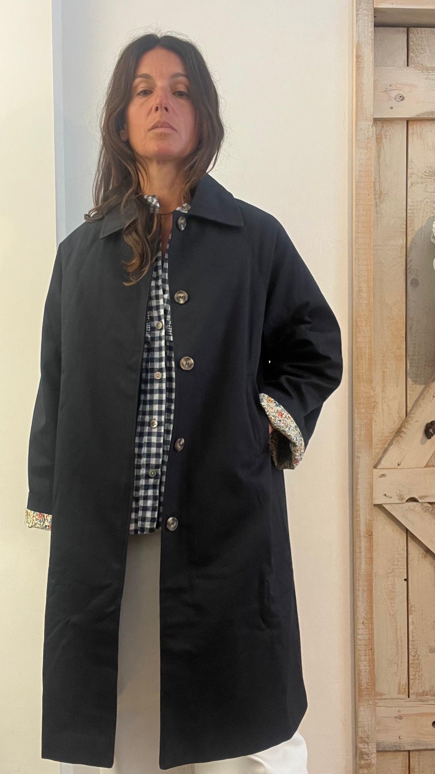 Trench di cotone con interno Liberty