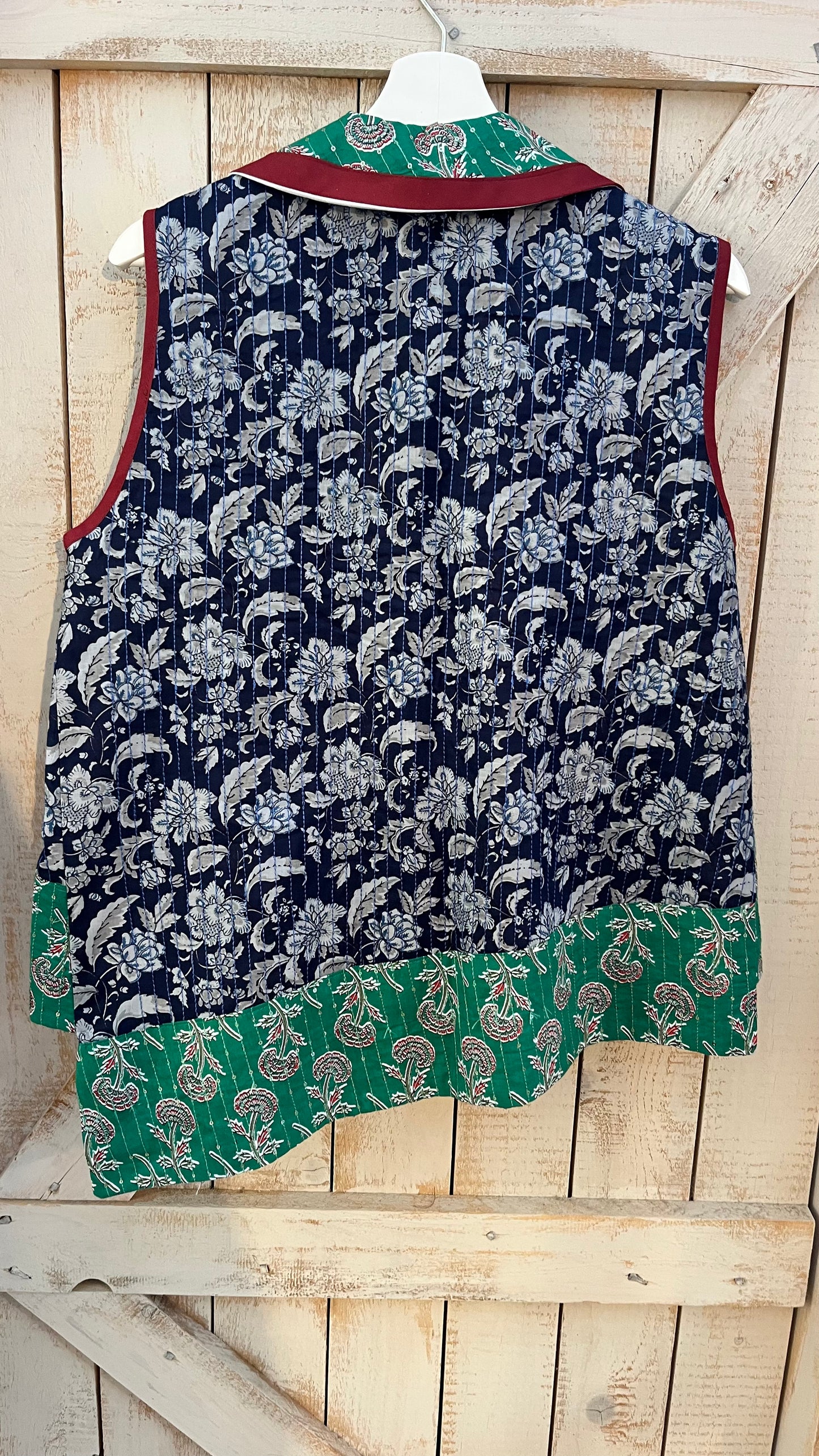 Gilet di cotone con micro stampa