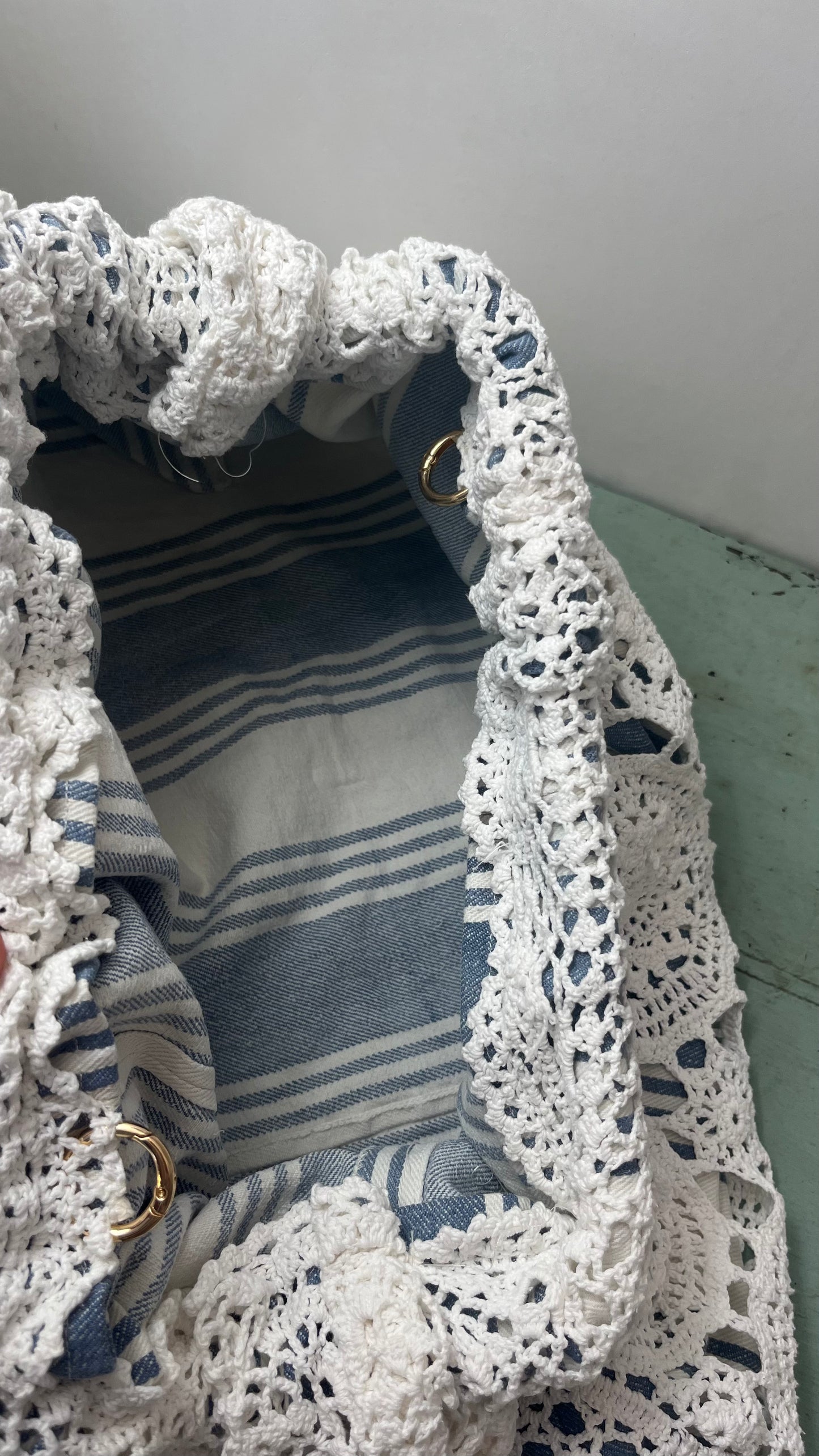Maxi clutch crochet e cotone