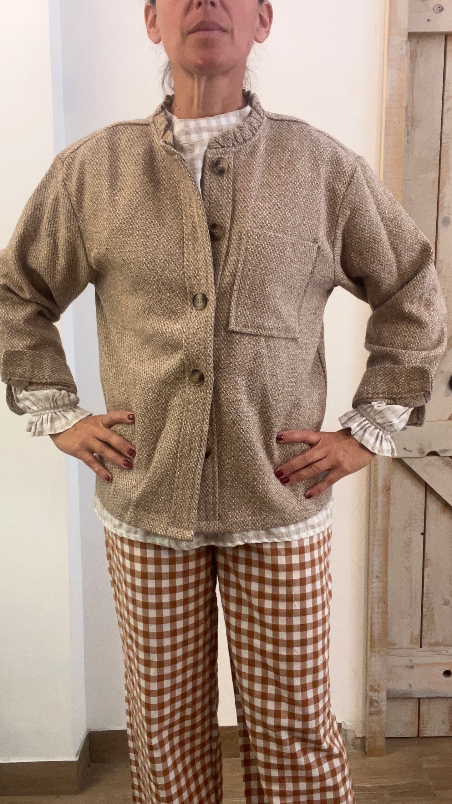 Pantaloni Vichy con coulisse