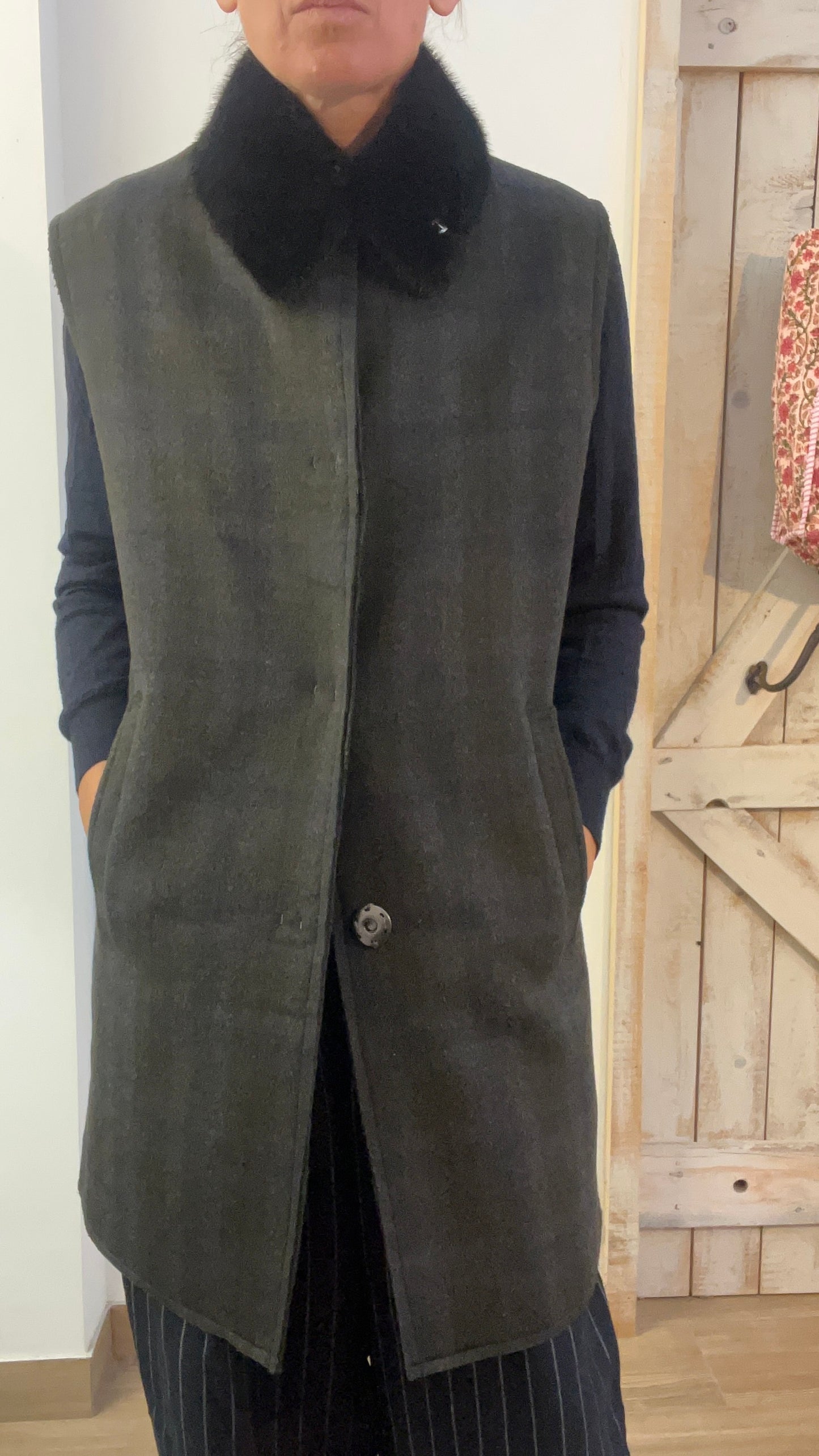 Cashmere double vest