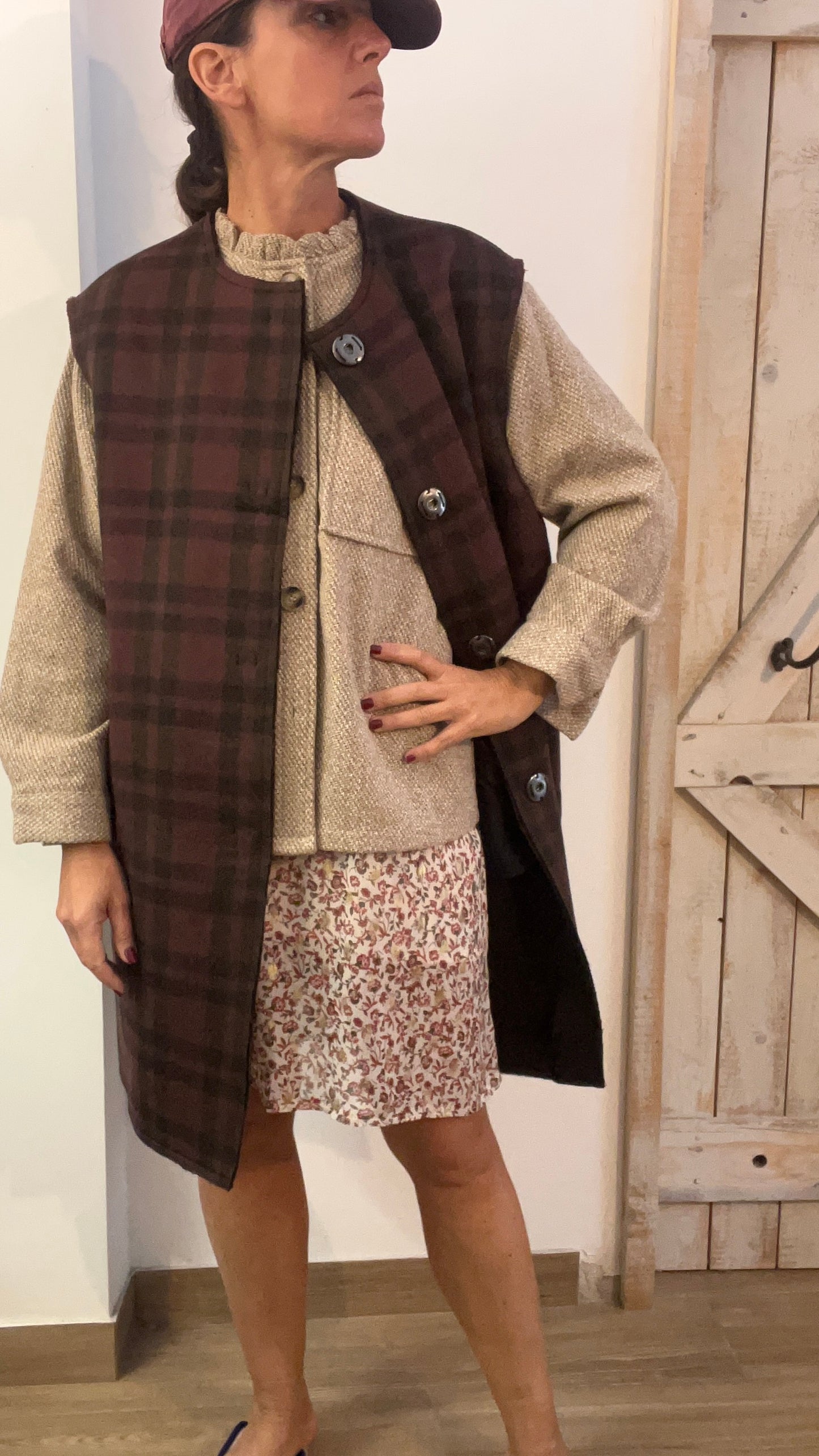 Cashmere double vest