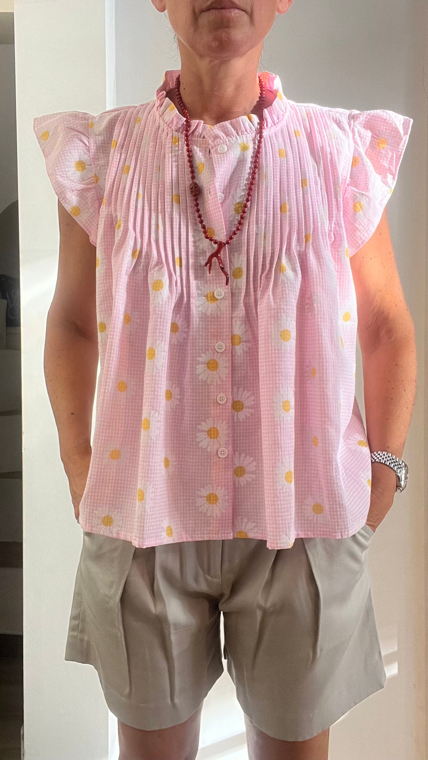 Top di cotone stampato