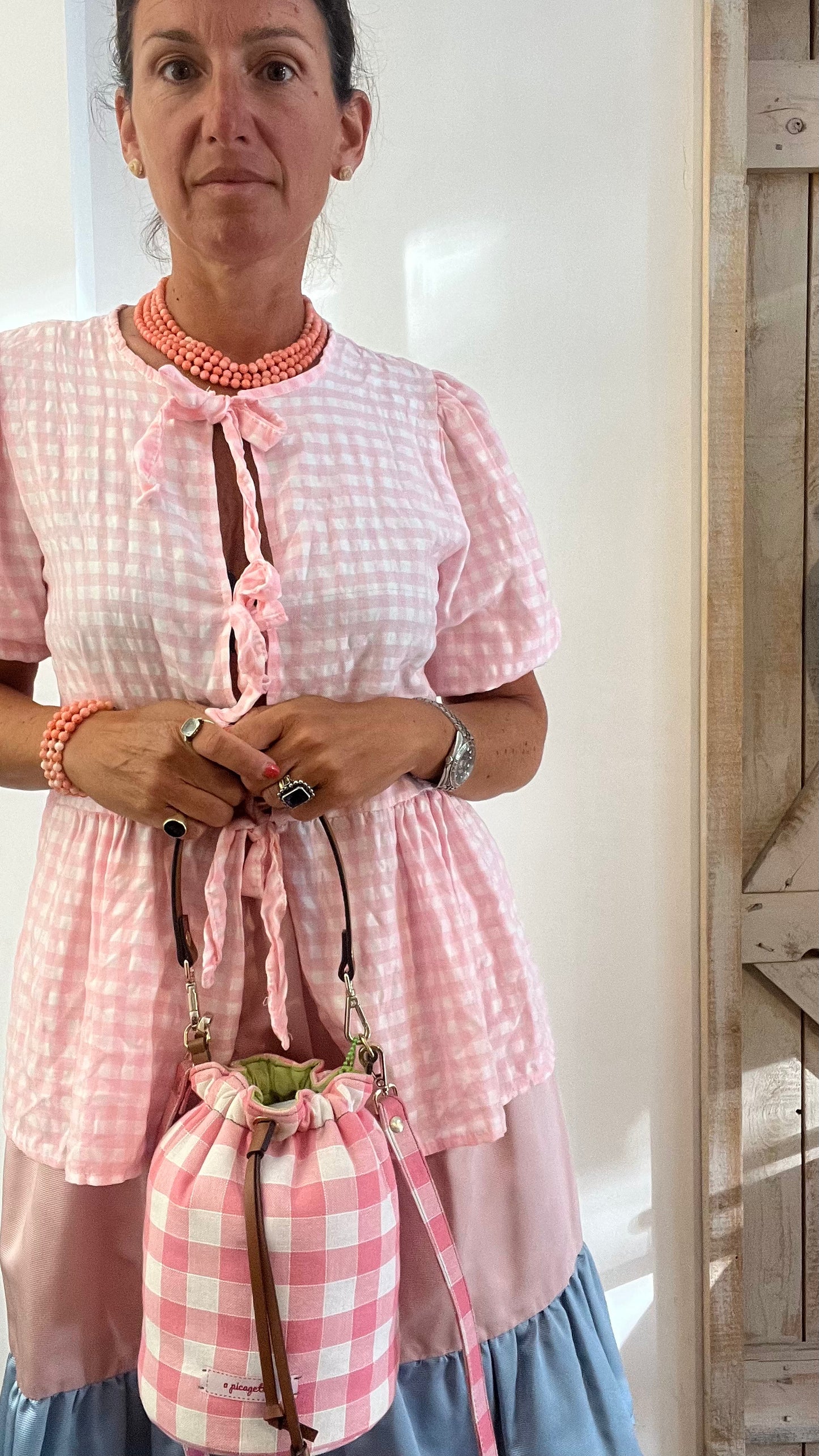 Top di cotone gingham