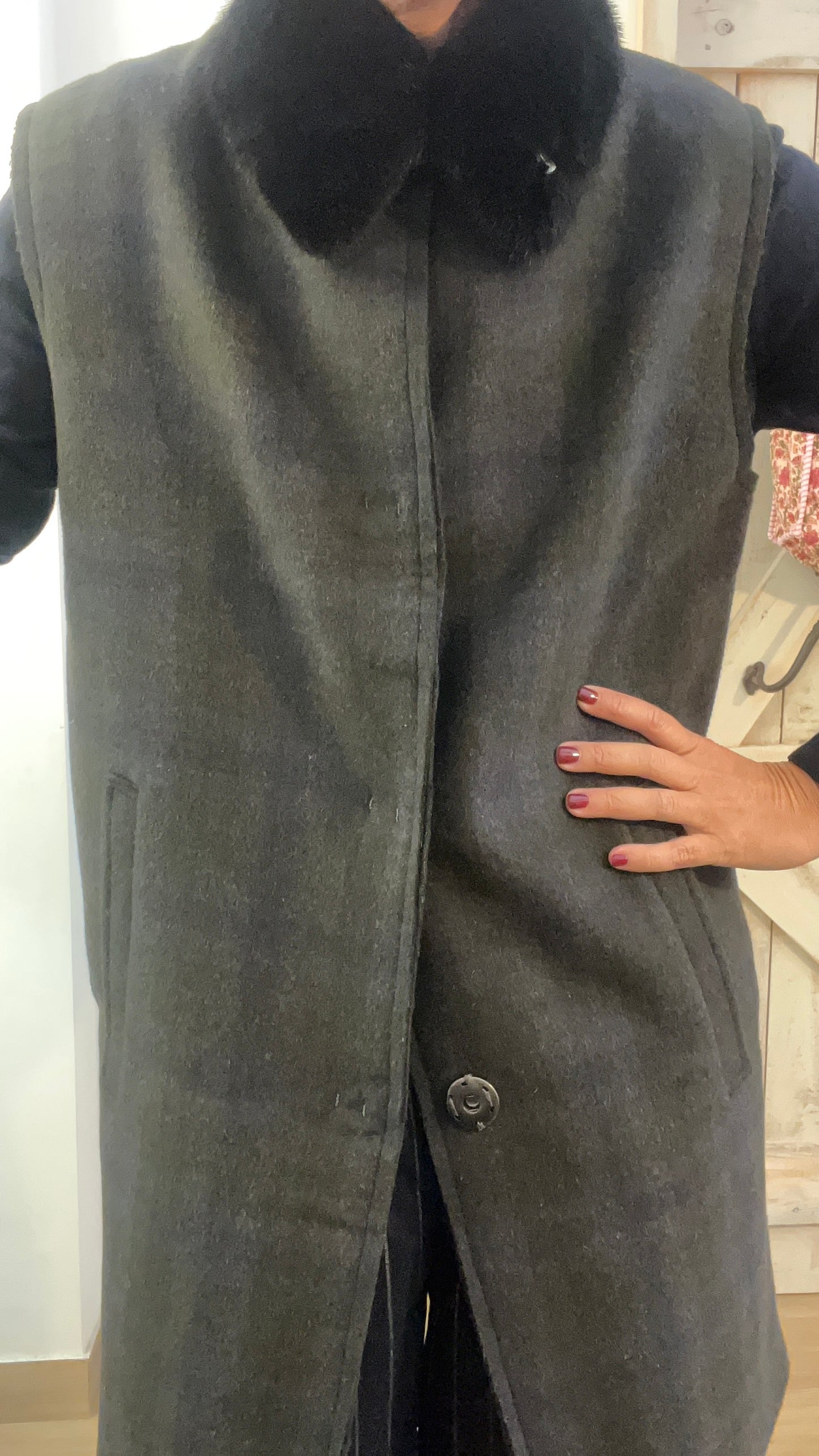 Cashmere double vest