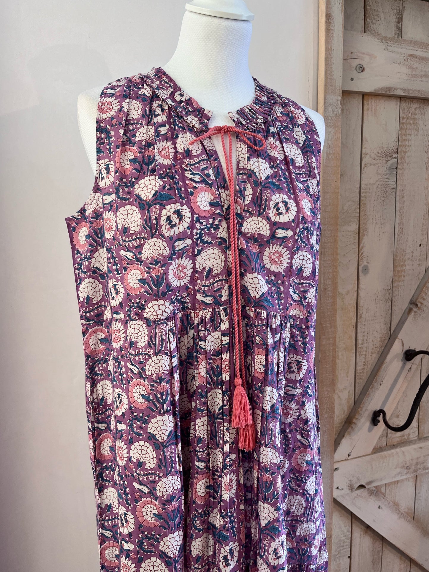 Hand-printed Dea sleeveless dress