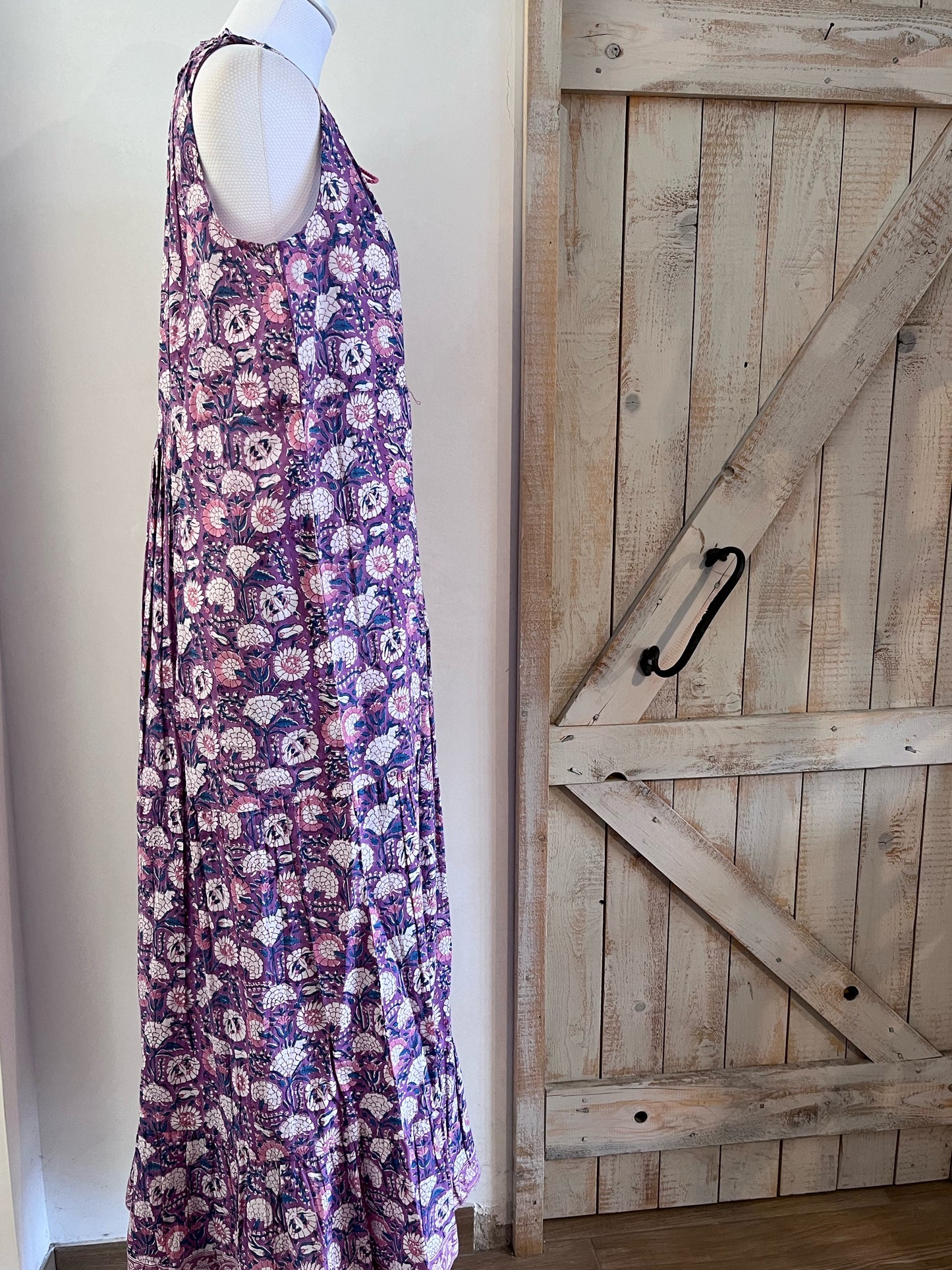 Hand-printed Dea sleeveless dress