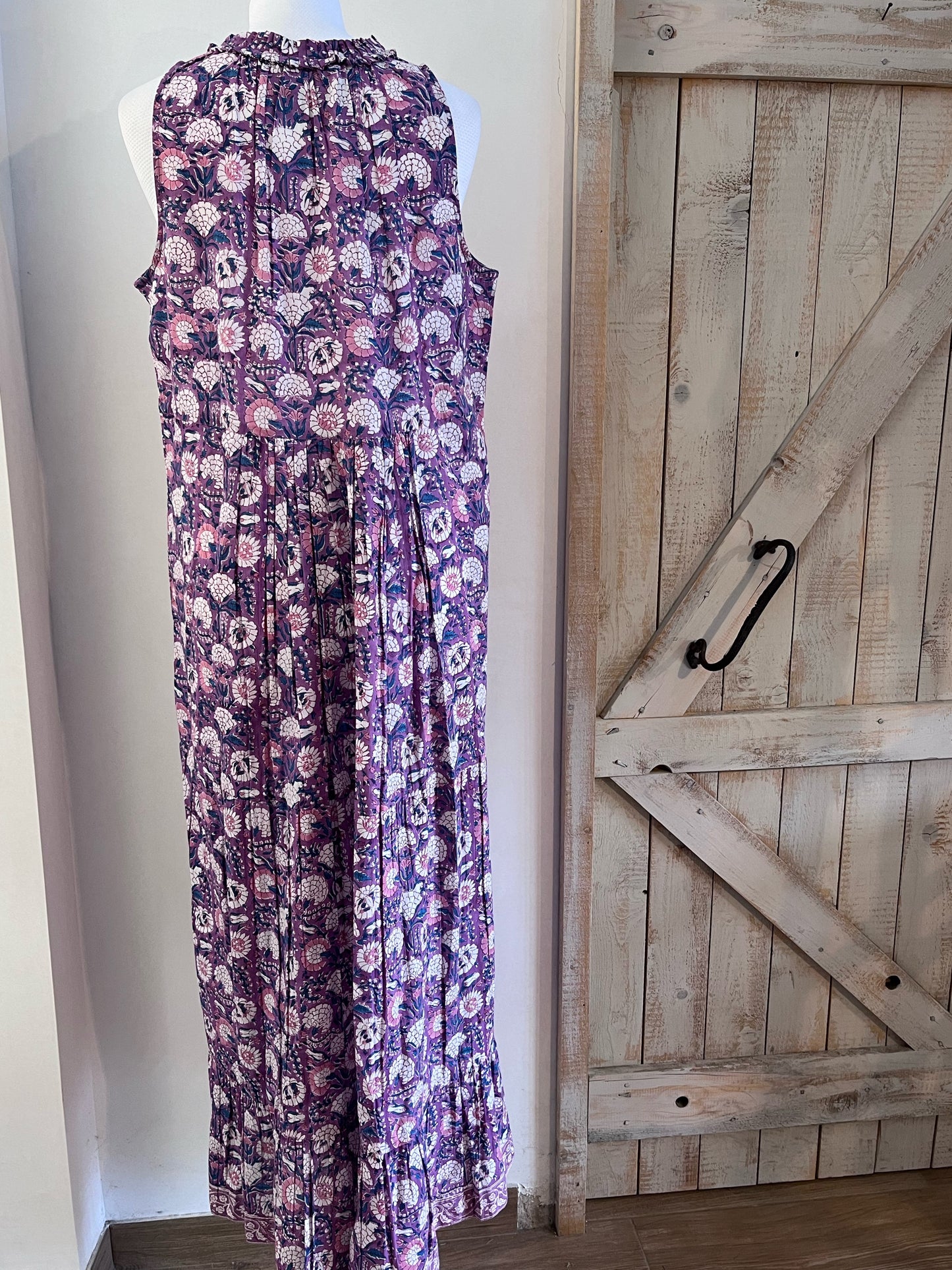 Hand-printed Dea sleeveless dress