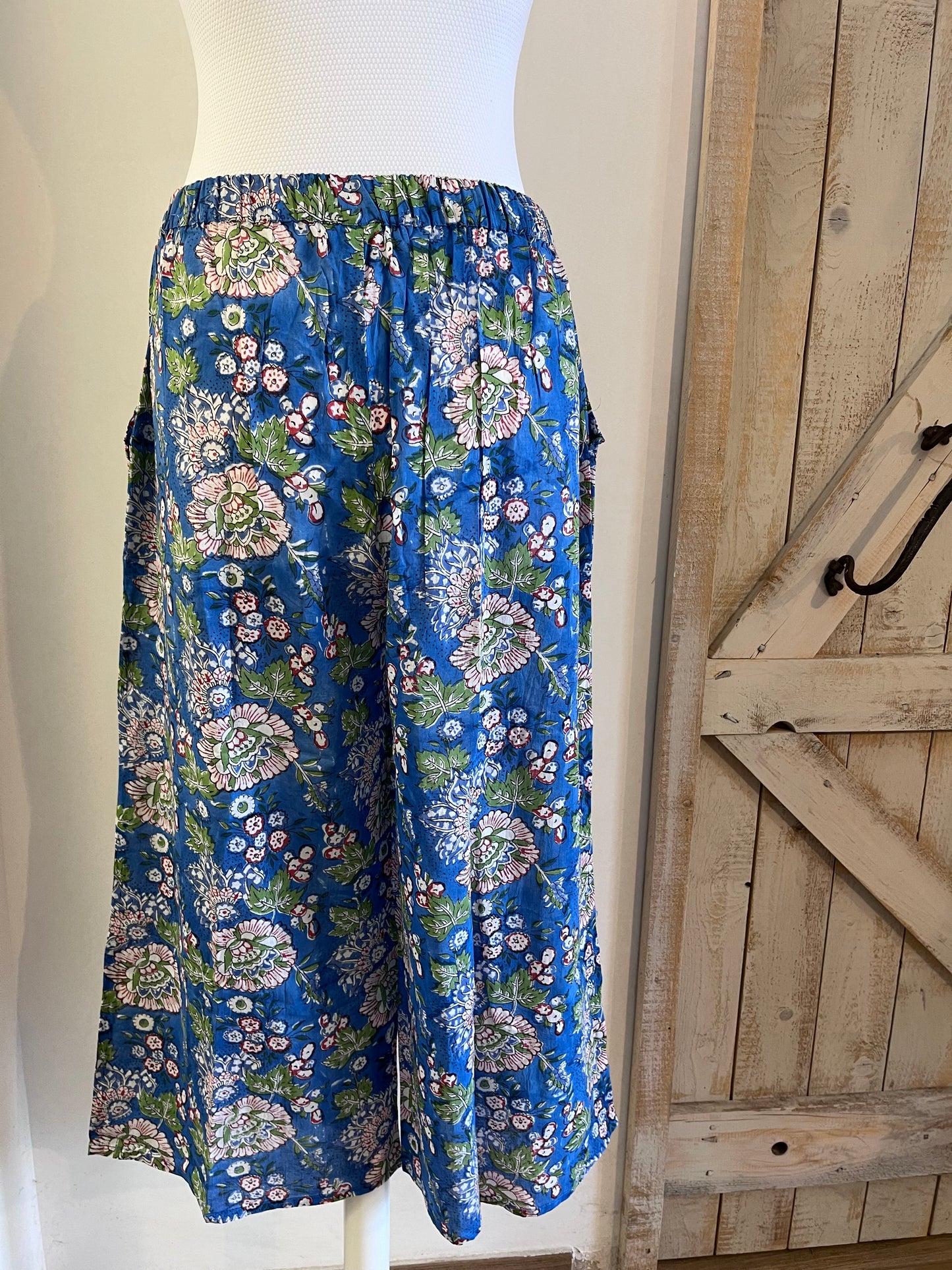 Pantaloni di cotone stampato
