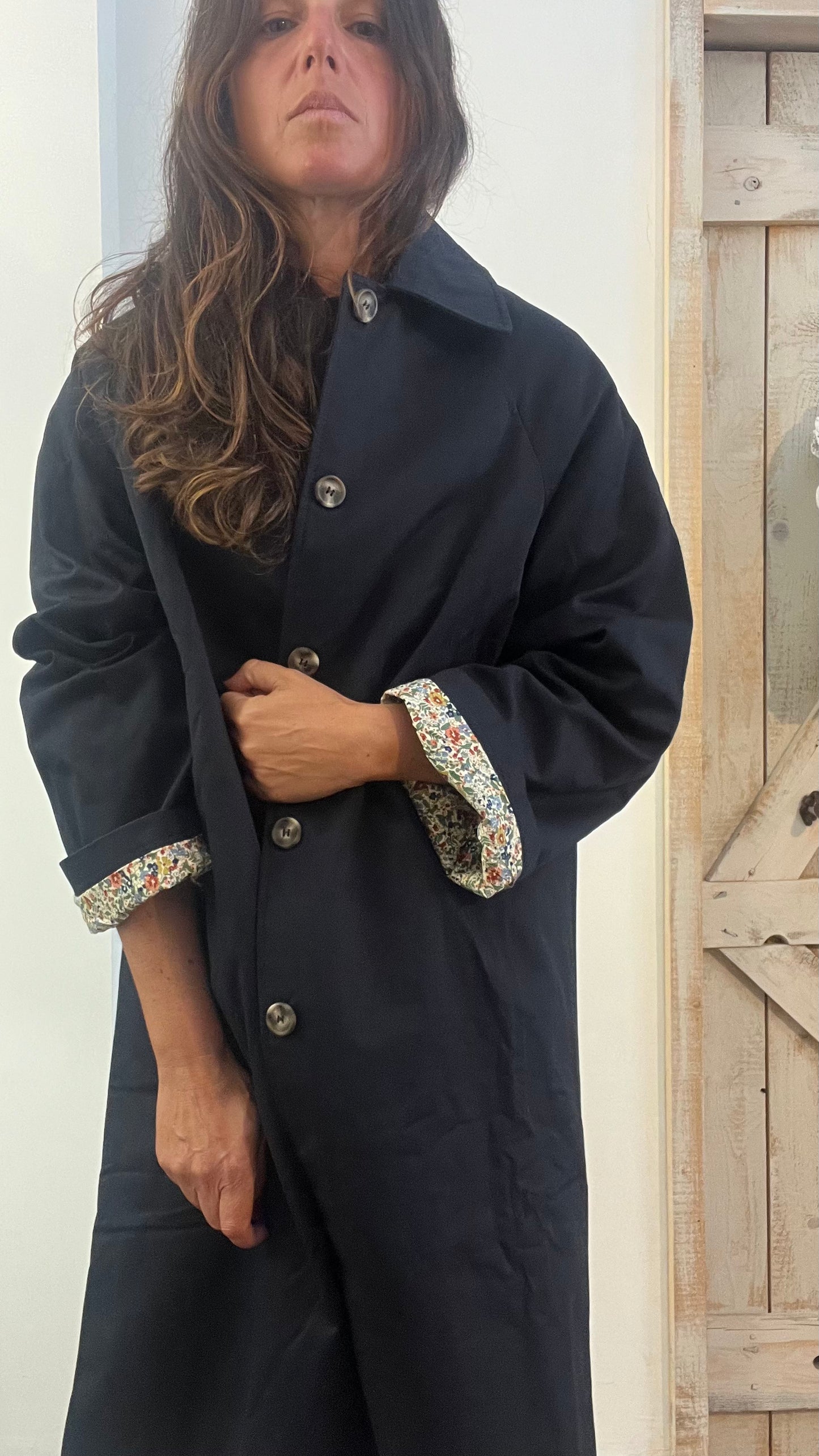 Trench di cotone con interno Liberty