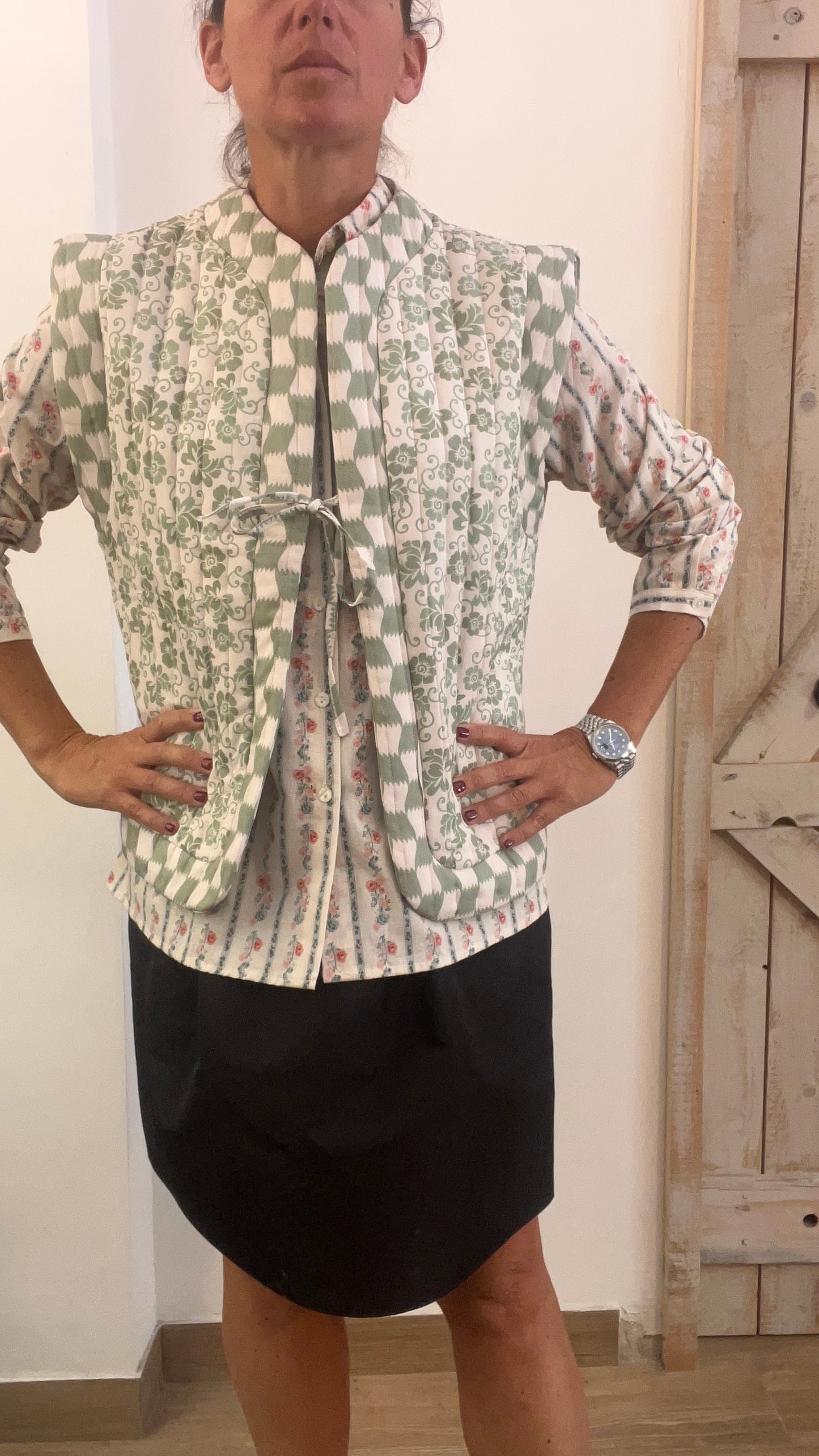 Gilet stampato padded