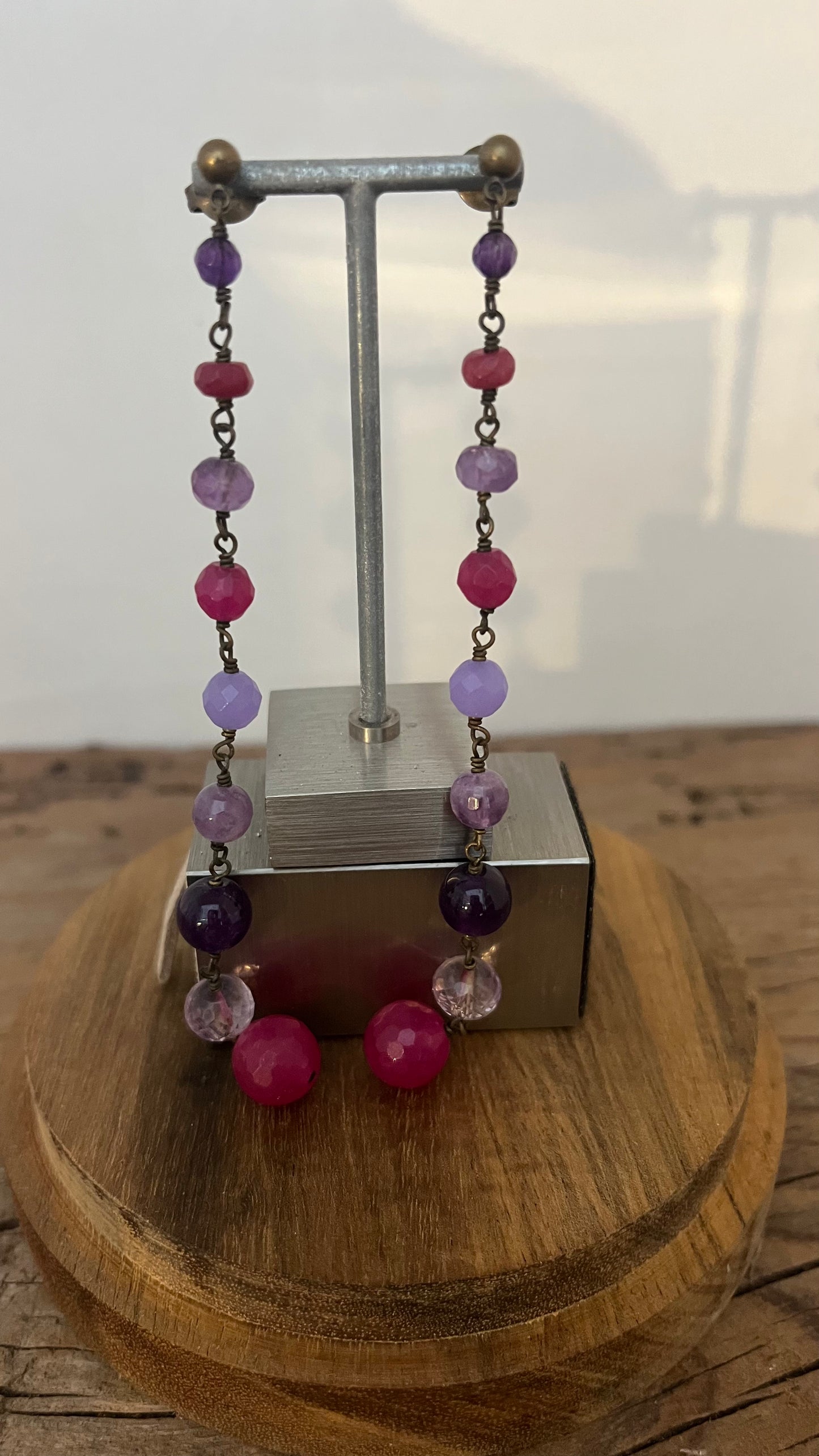 Orecchini pendenti con pietre dure