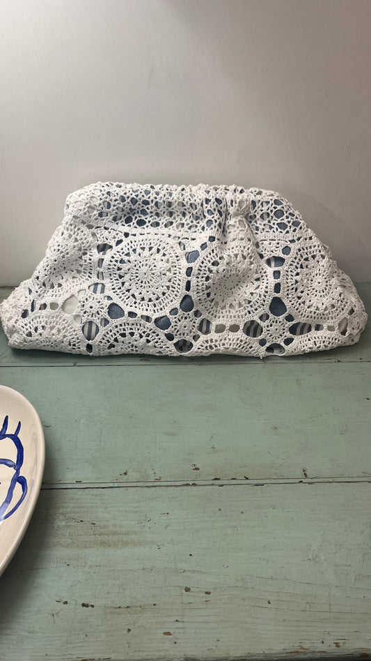 Maxi clutch crochet e cotone