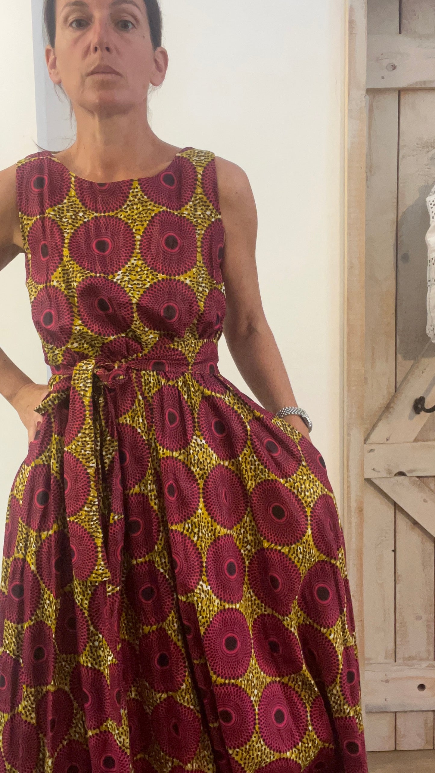 Abito in tessuto wax africano