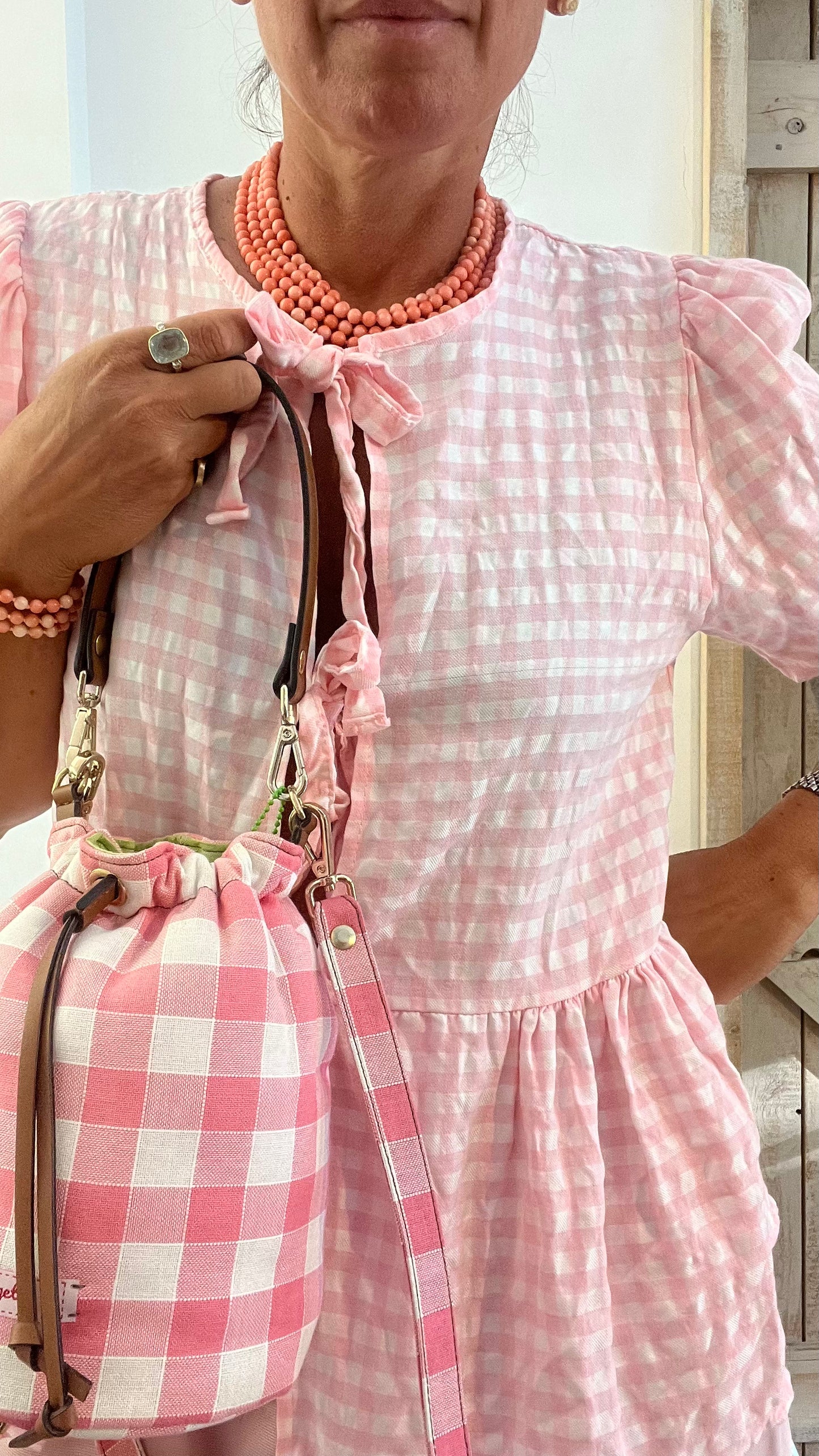 Top di cotone gingham
