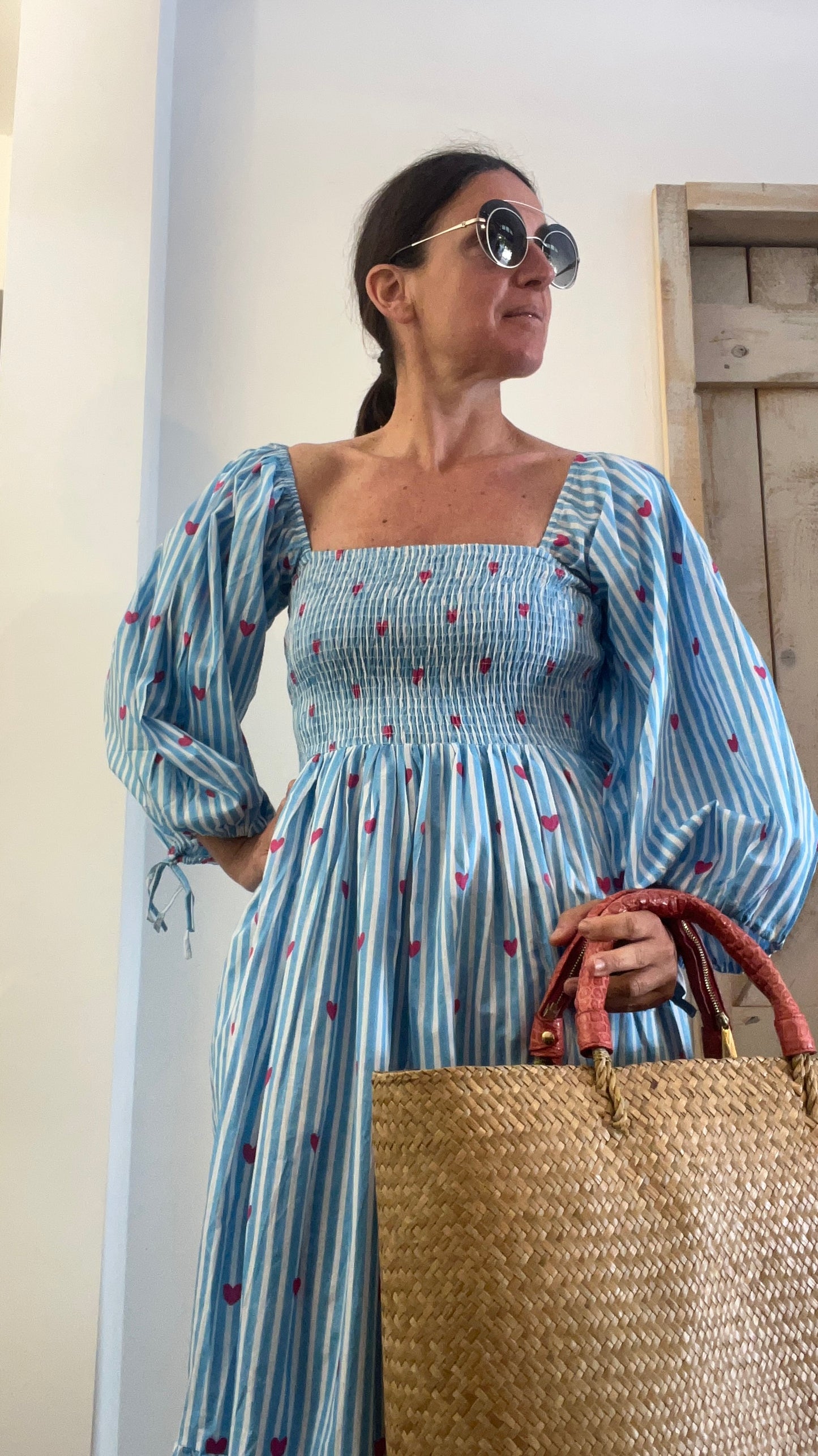 Abito Sylvie stampato a mano