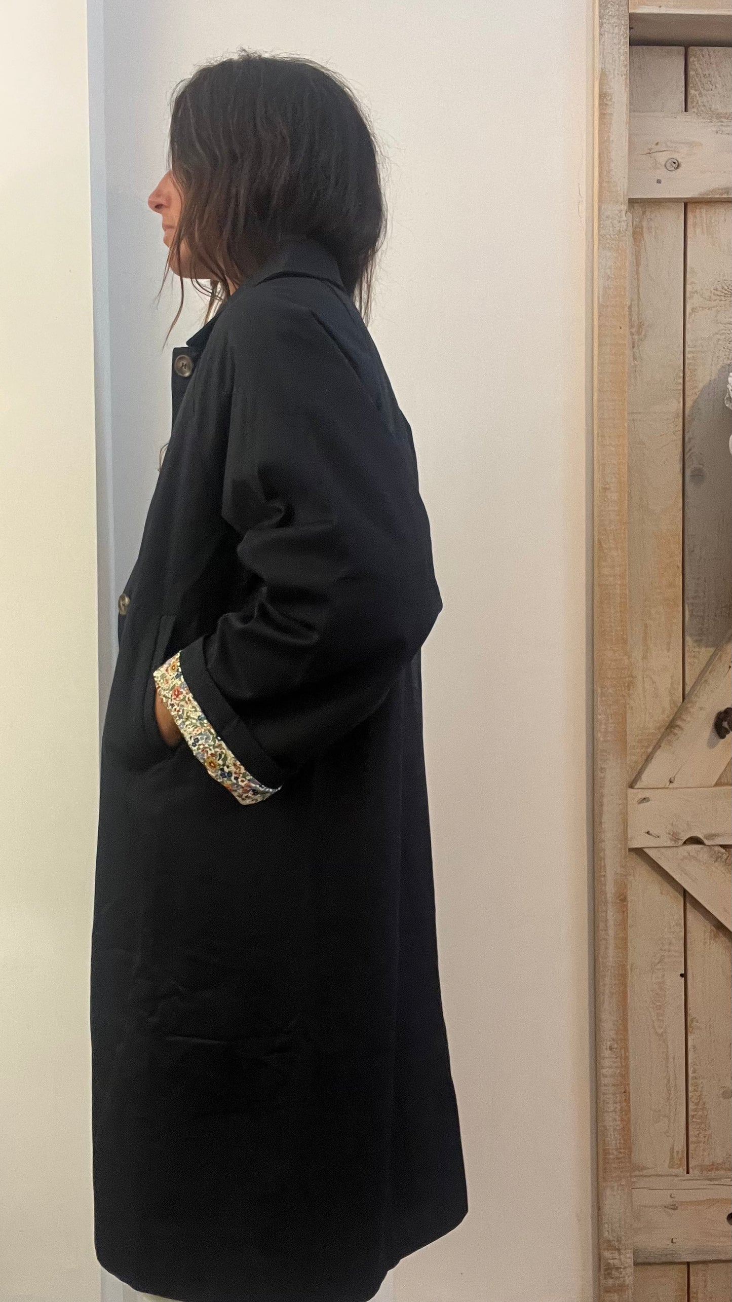 Trench di cotone con interno Liberty