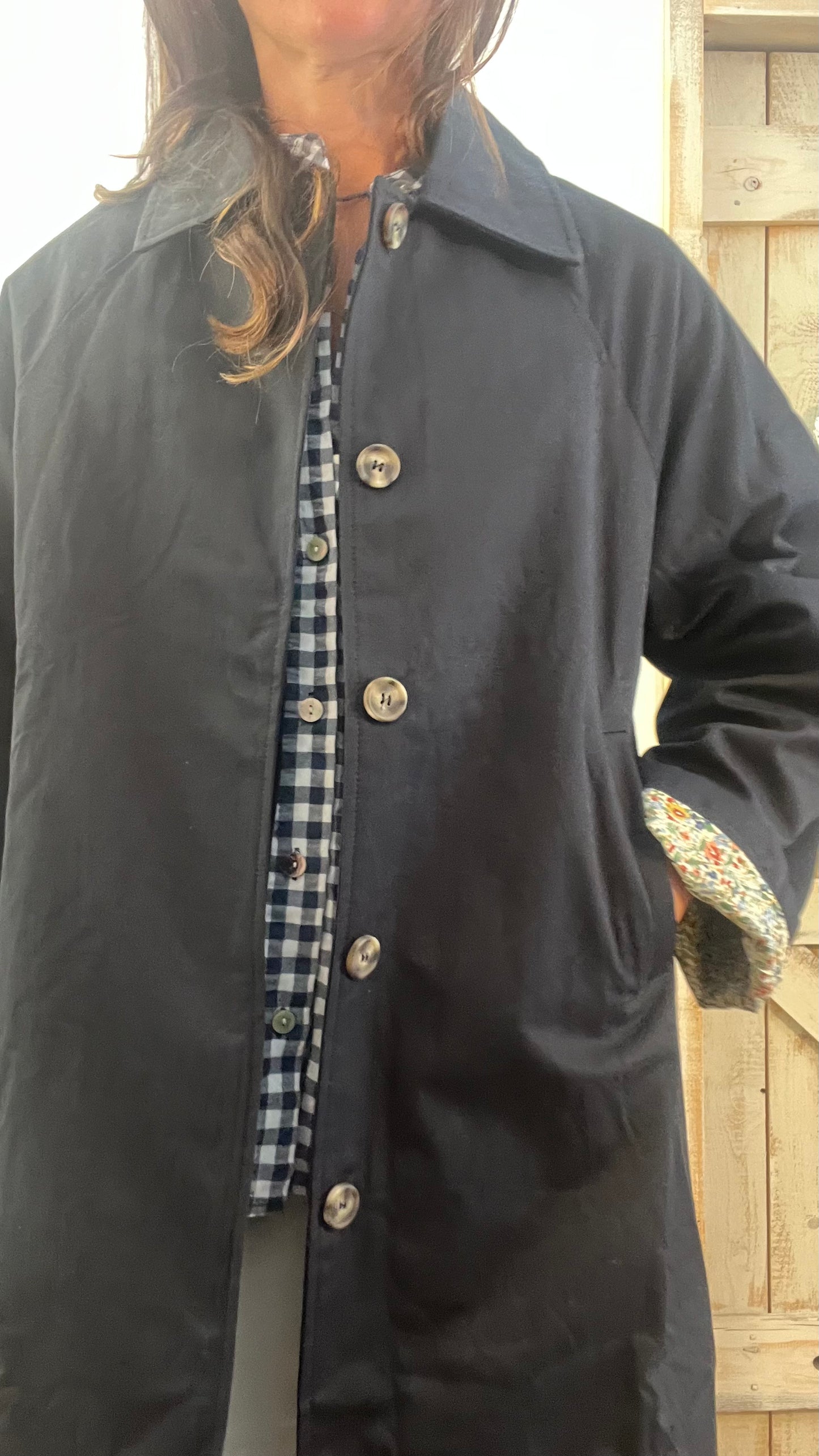 Trench di cotone con interno Liberty