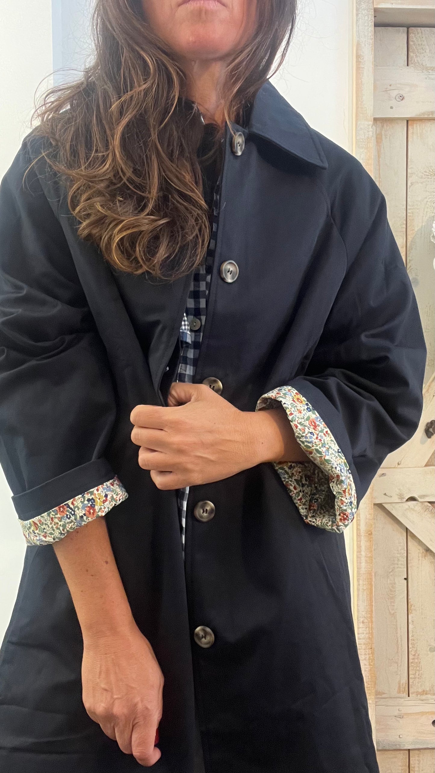 Trench di cotone con interno Liberty
