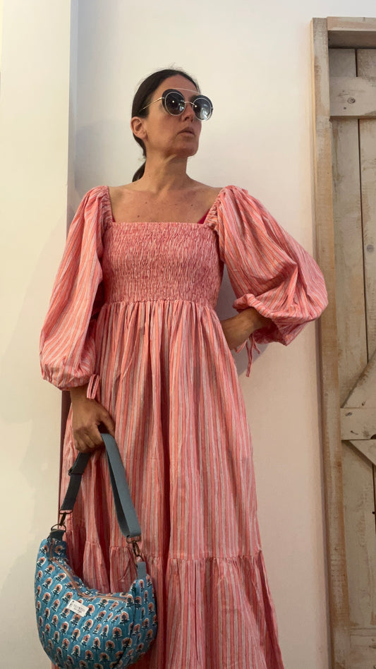 Abito Sylvie stampato a mano