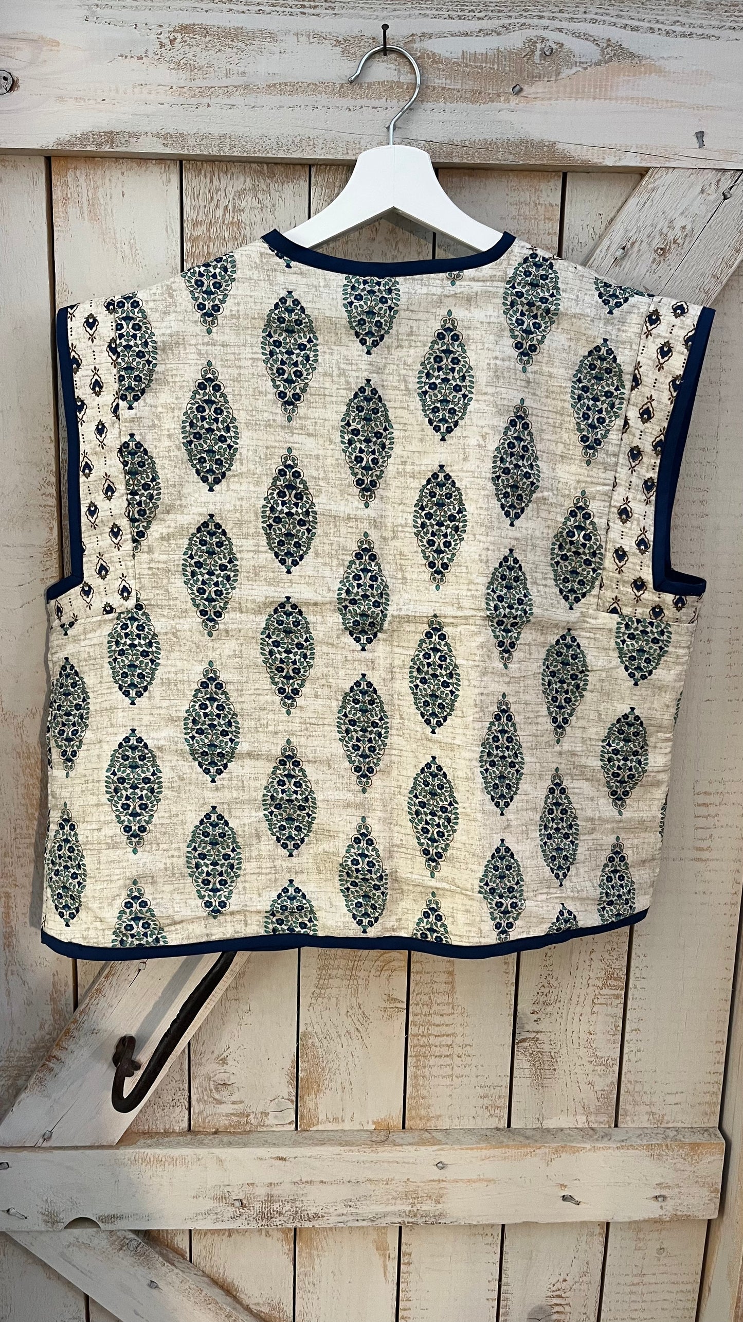 Gilet di cotone con micro stampa
