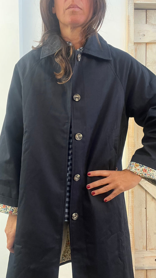 Trench di cotone con interno Liberty