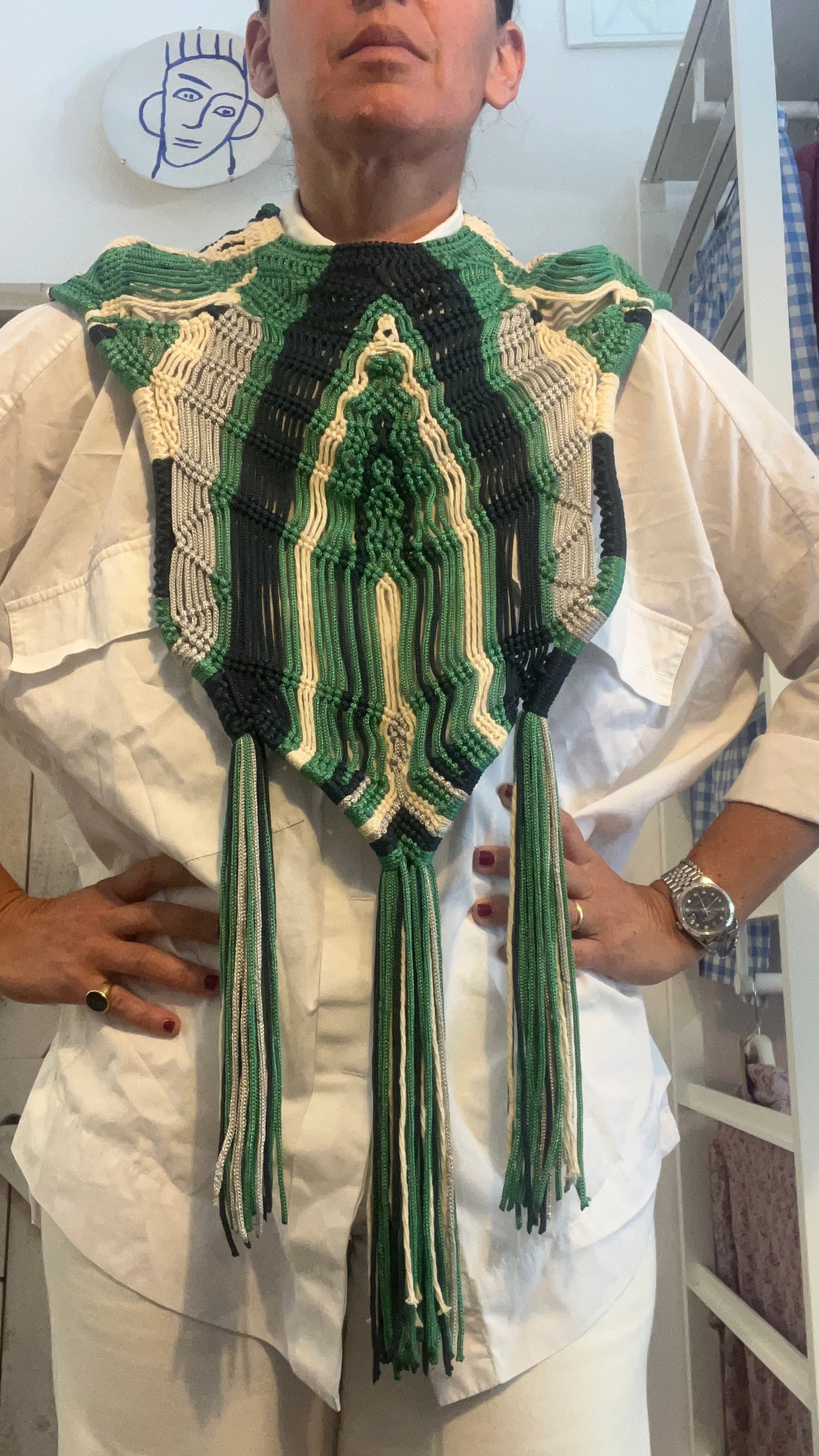 Maxi collo ricamato