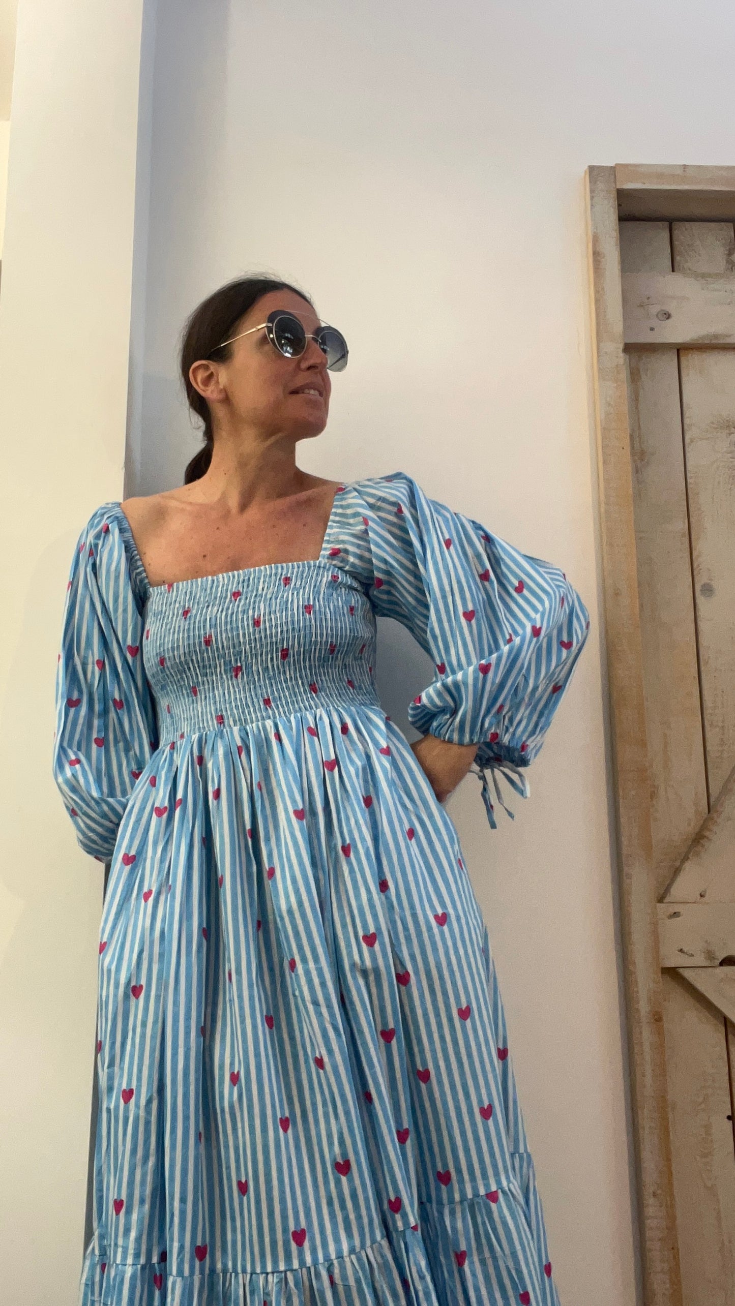 Abito Sylvie stampato a mano