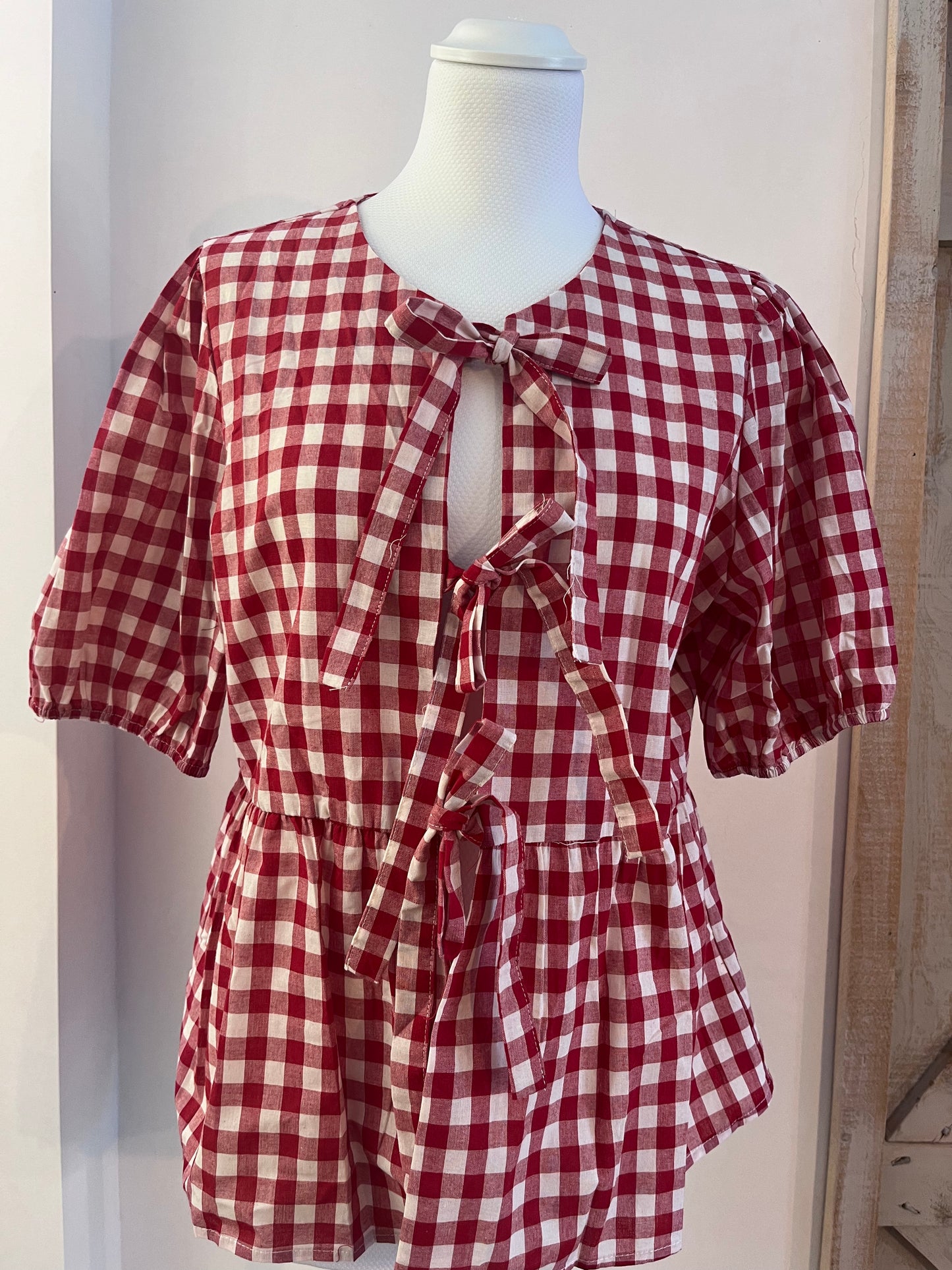 Top di cotone gingham