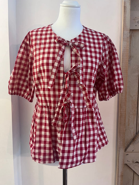 Top di cotone gingham