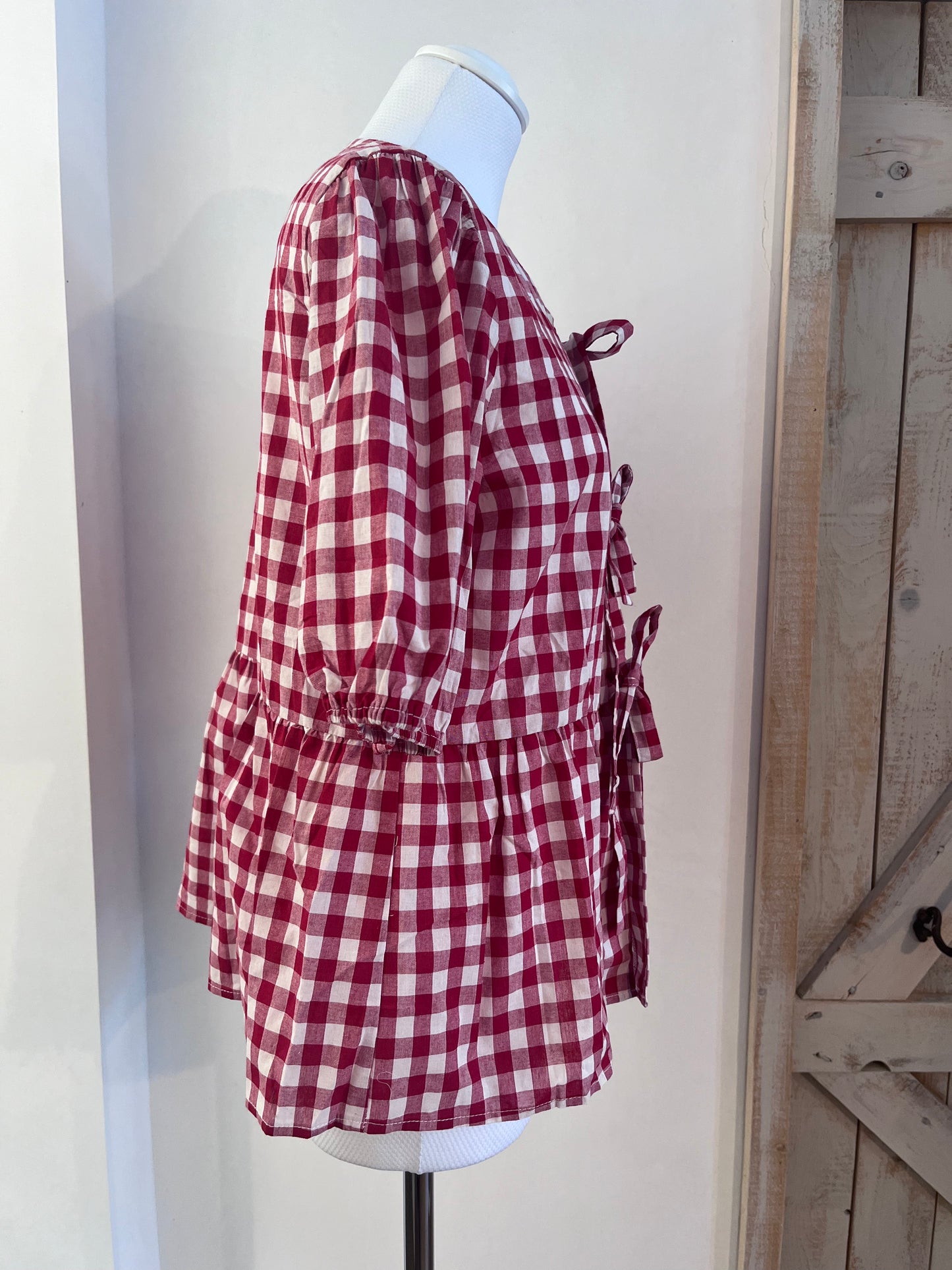 Top di cotone gingham