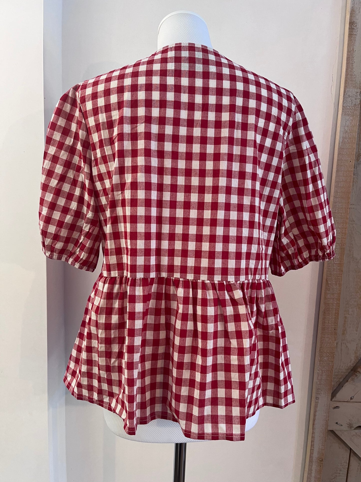 Top di cotone gingham