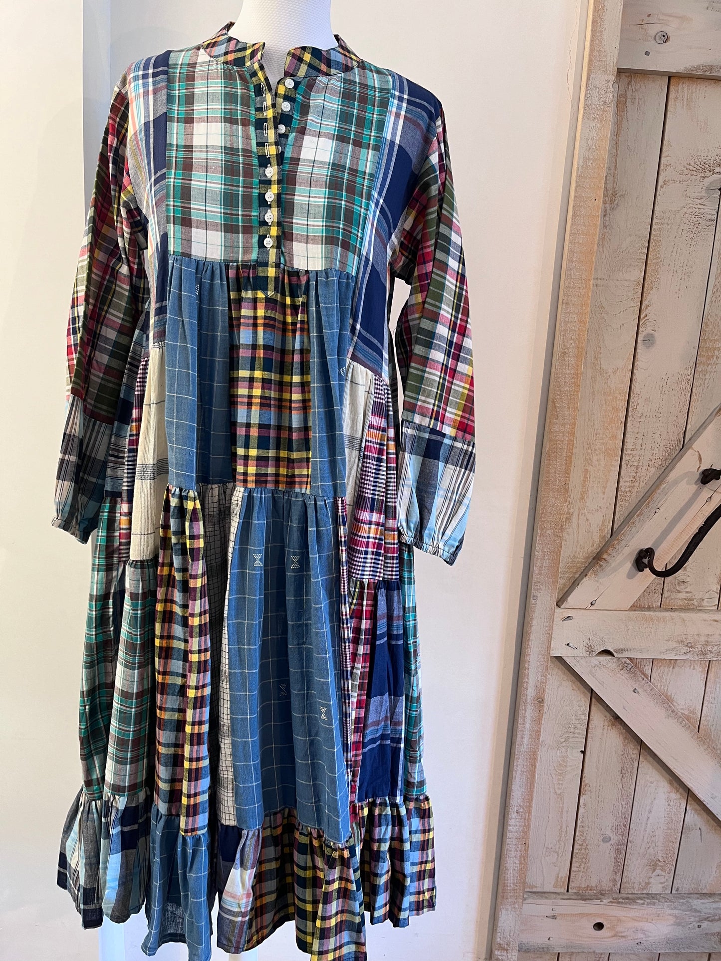 Check patchwork dress