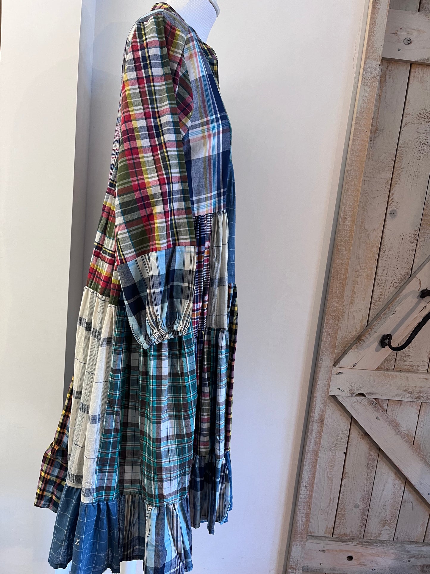 Abito patchwork check