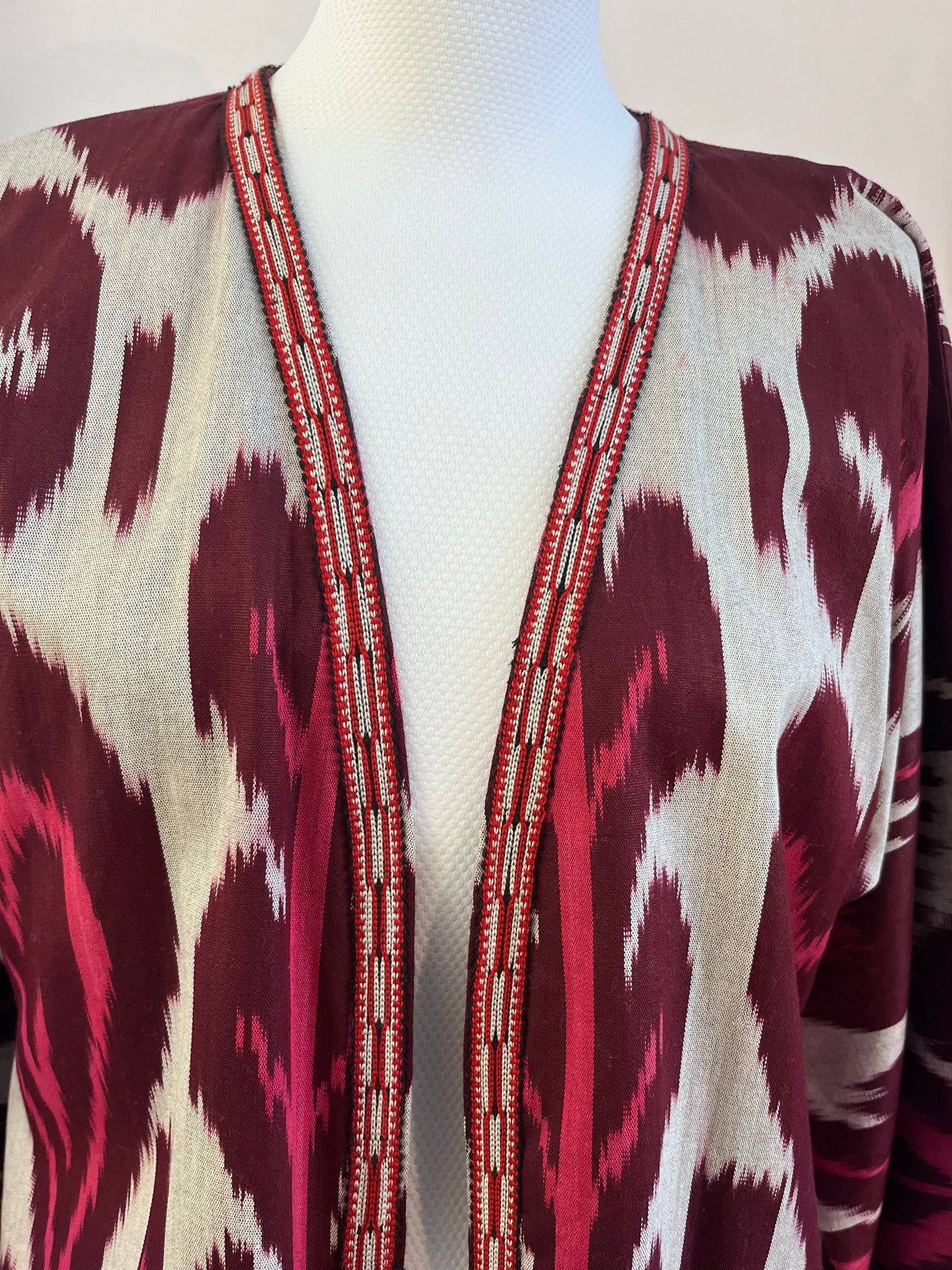 Kaftan with ikat print