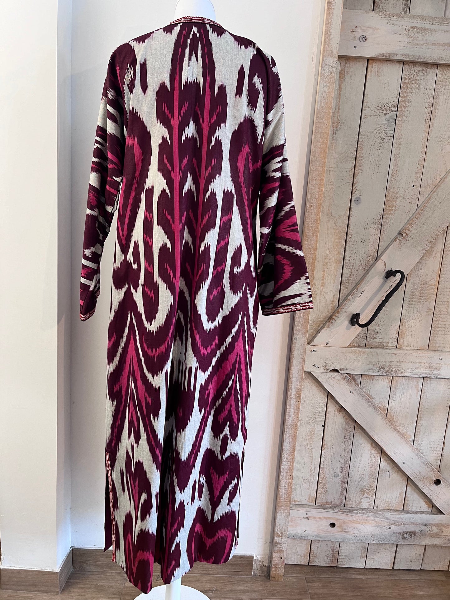 Kaftan with ikat print