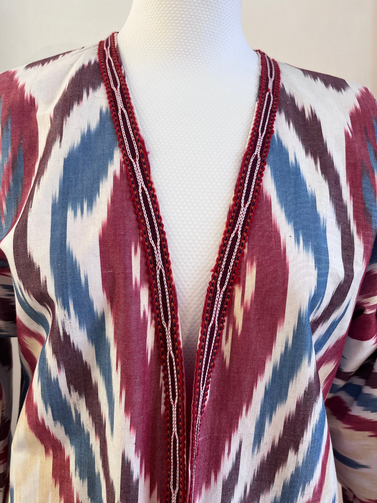 Kaftan with ikat print