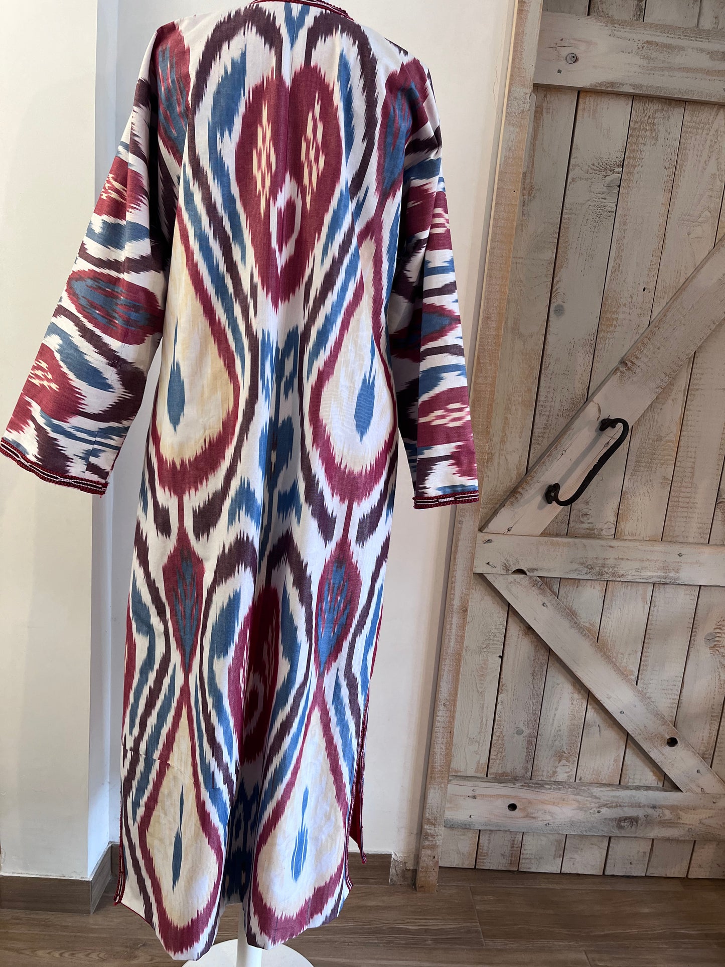 Kaftan with ikat print