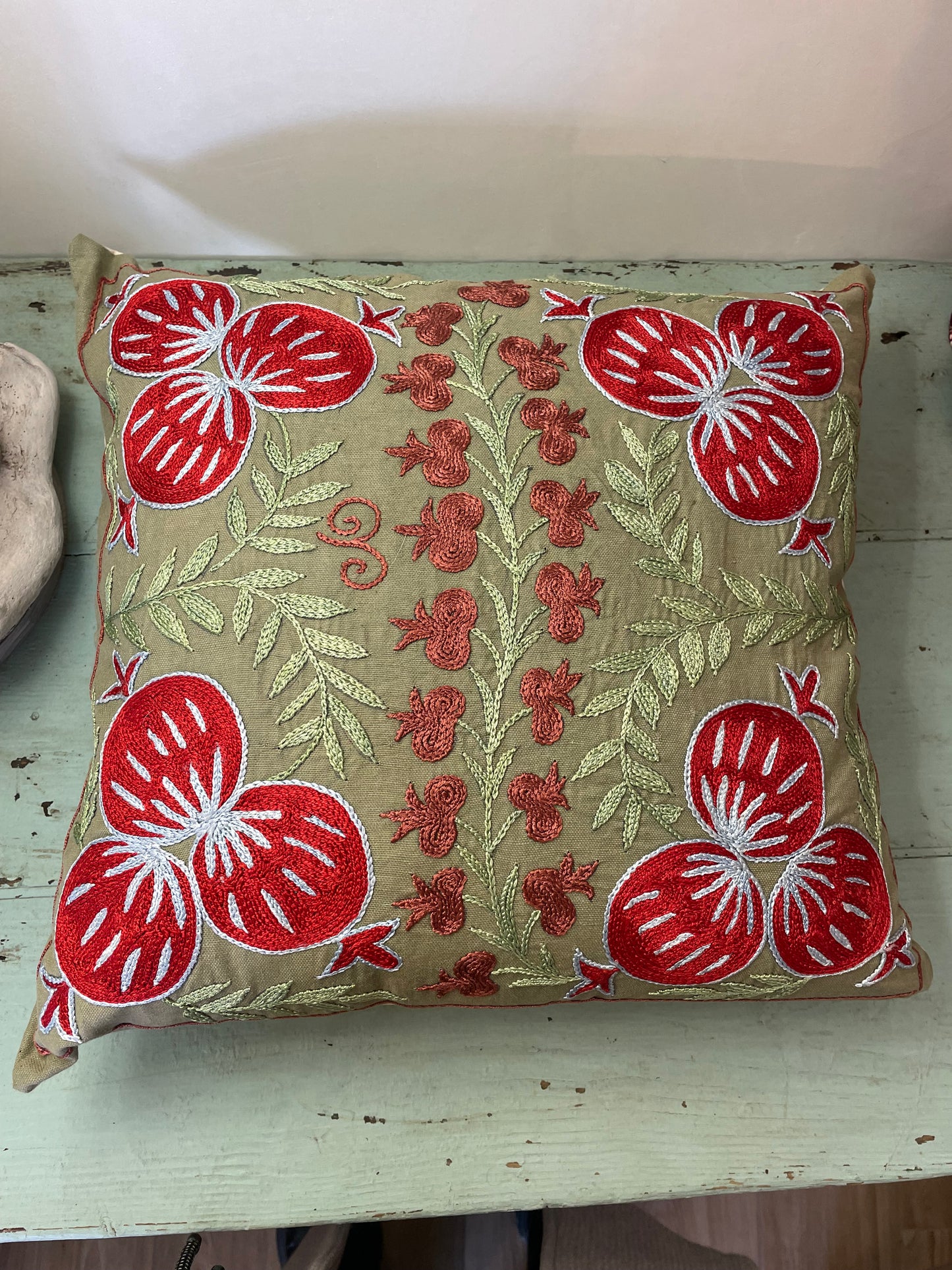 Cushion with embroidery