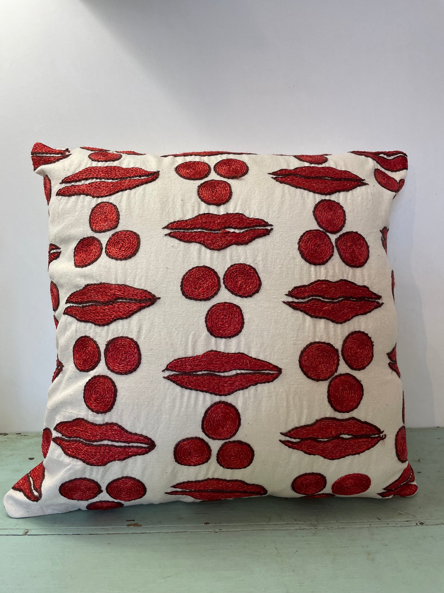 Cushion with embroidery