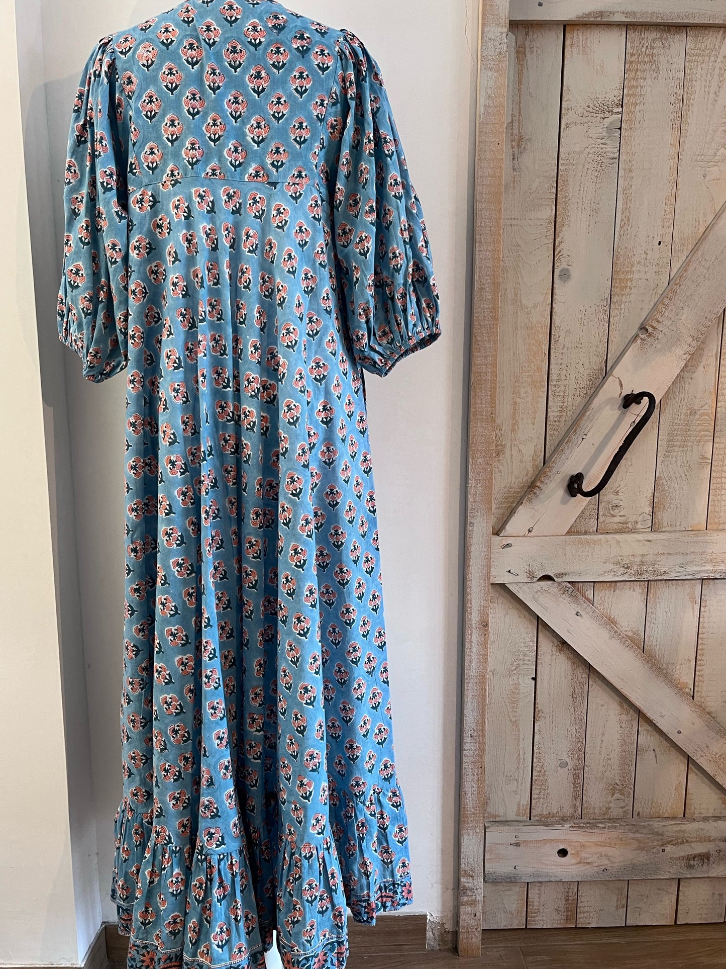 Long hand-printed Daisy dress