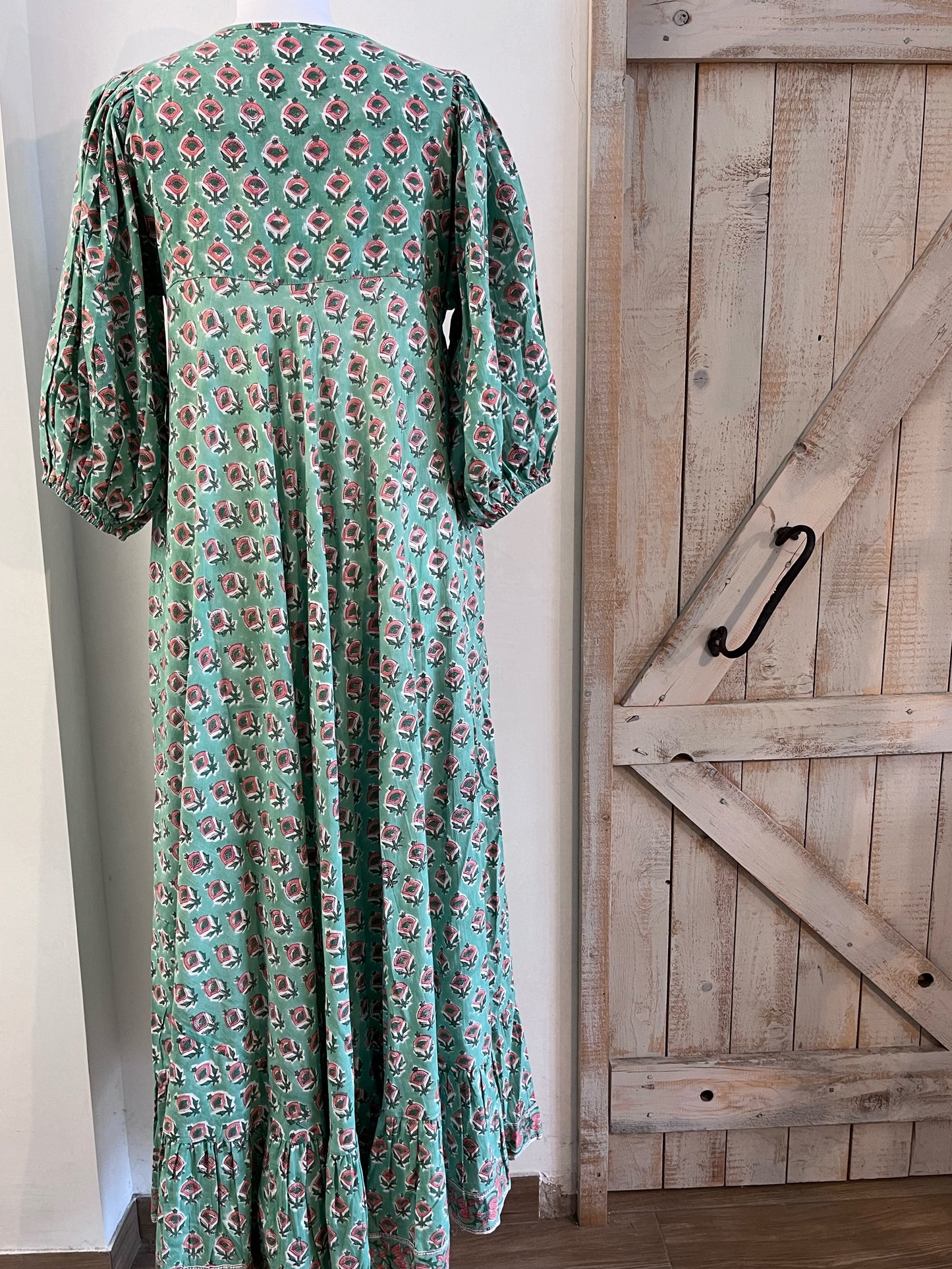 Long hand-printed Daisy dress