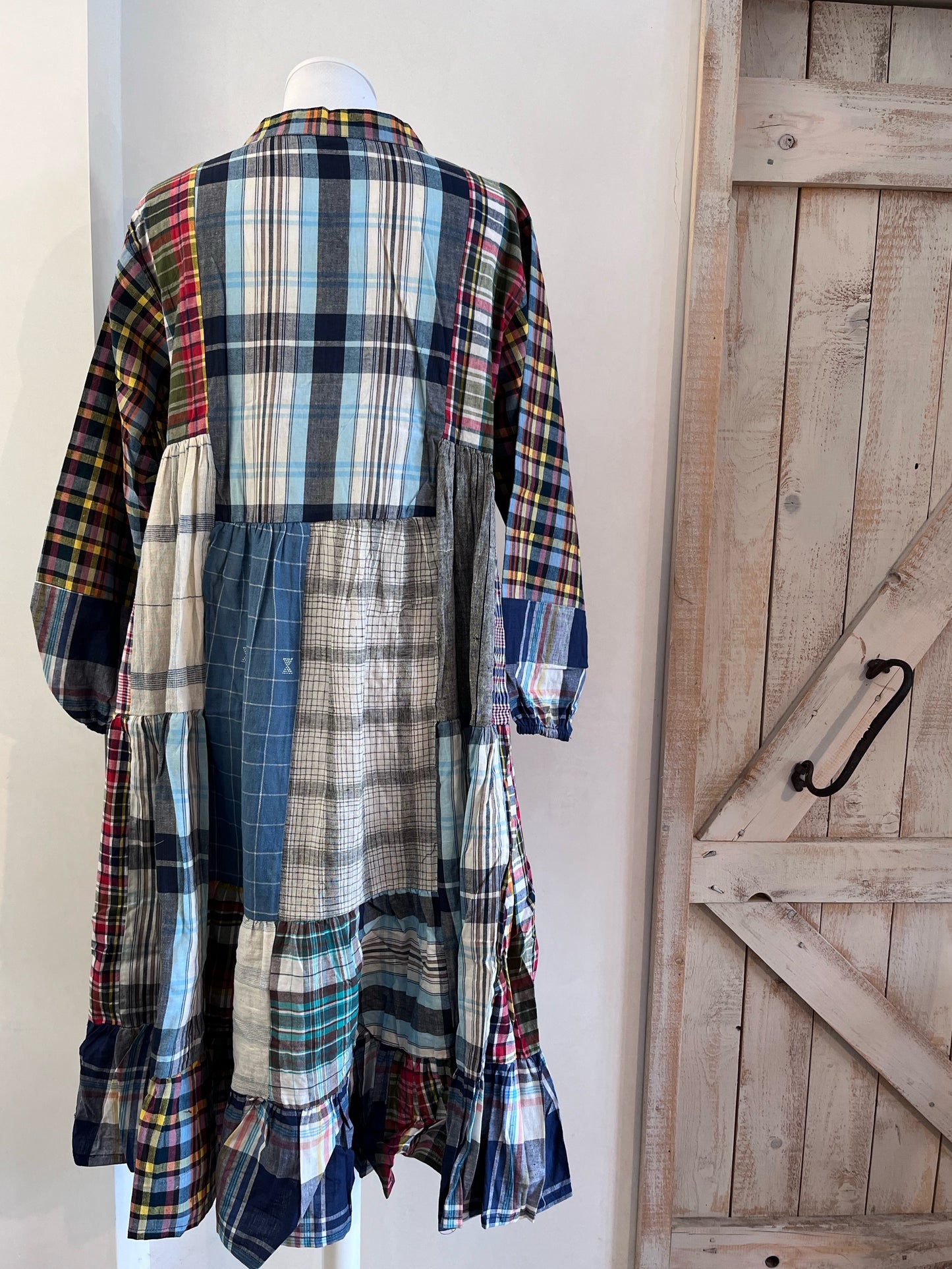 Check patchwork dress