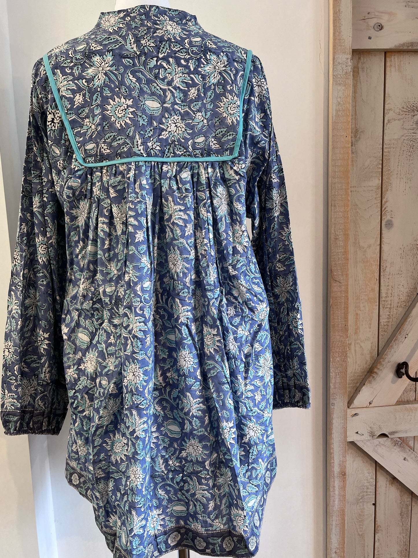 Short hand-printed Sofi dress