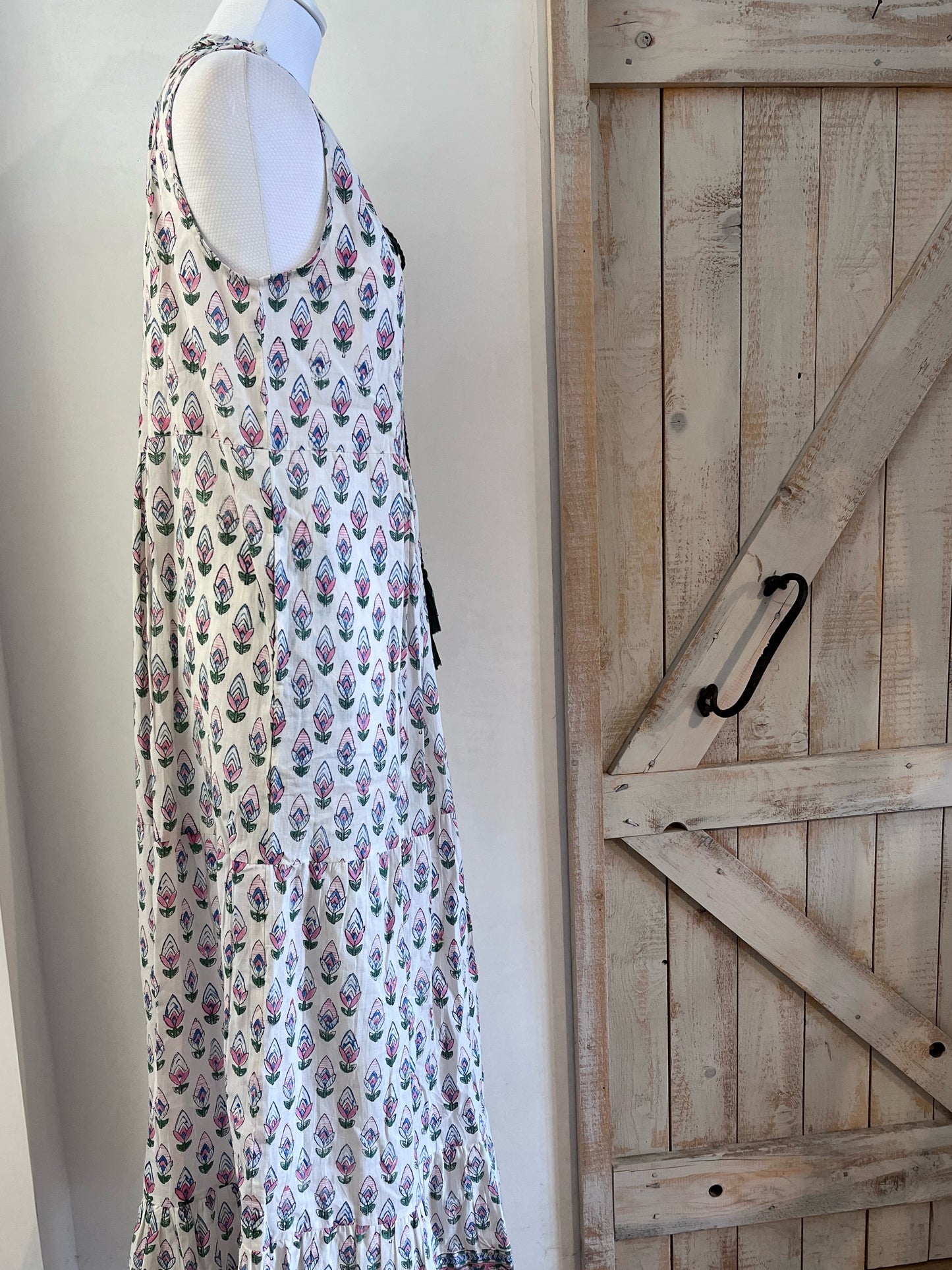 Hand-printed Dea sleeveless dress