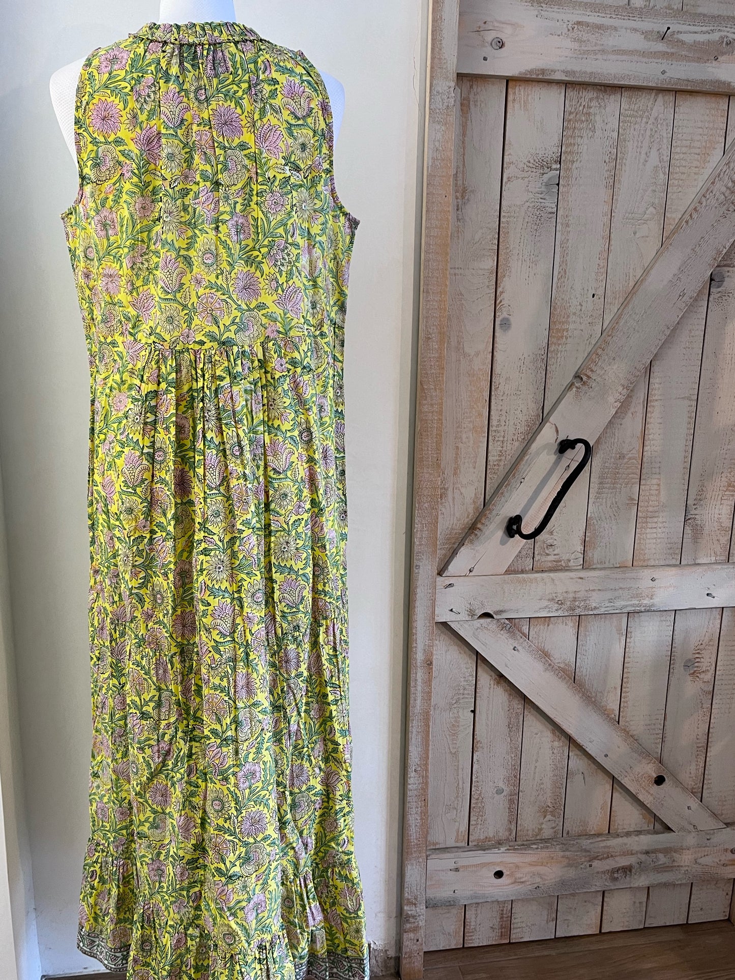 Hand-printed Dea sleeveless dress