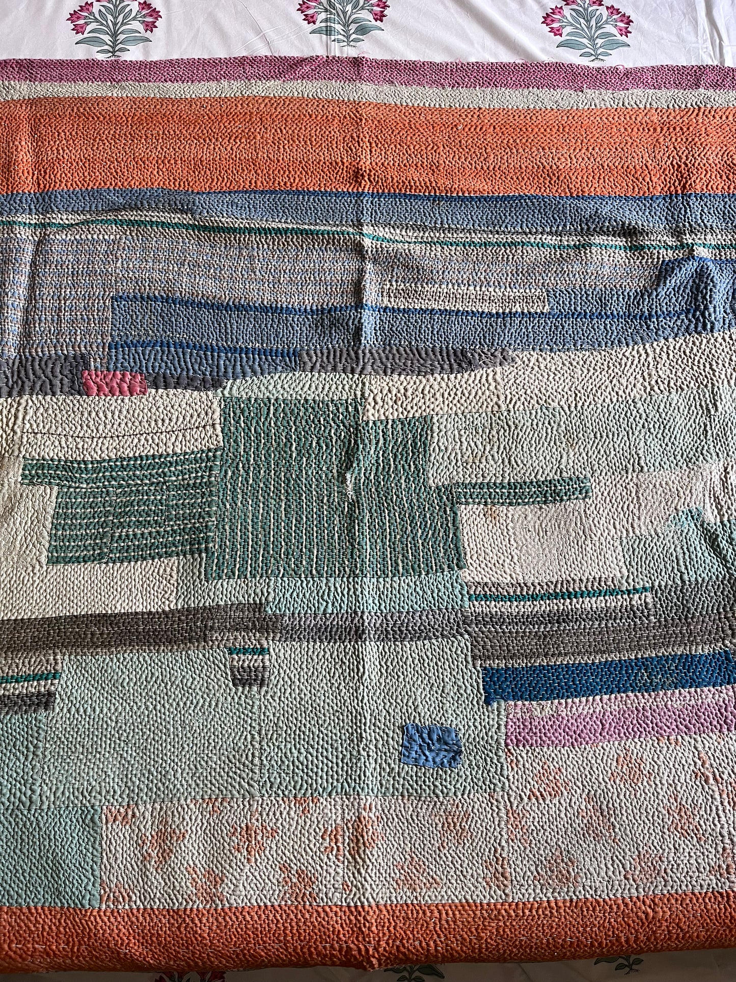 Copriletto di cotone patchwork